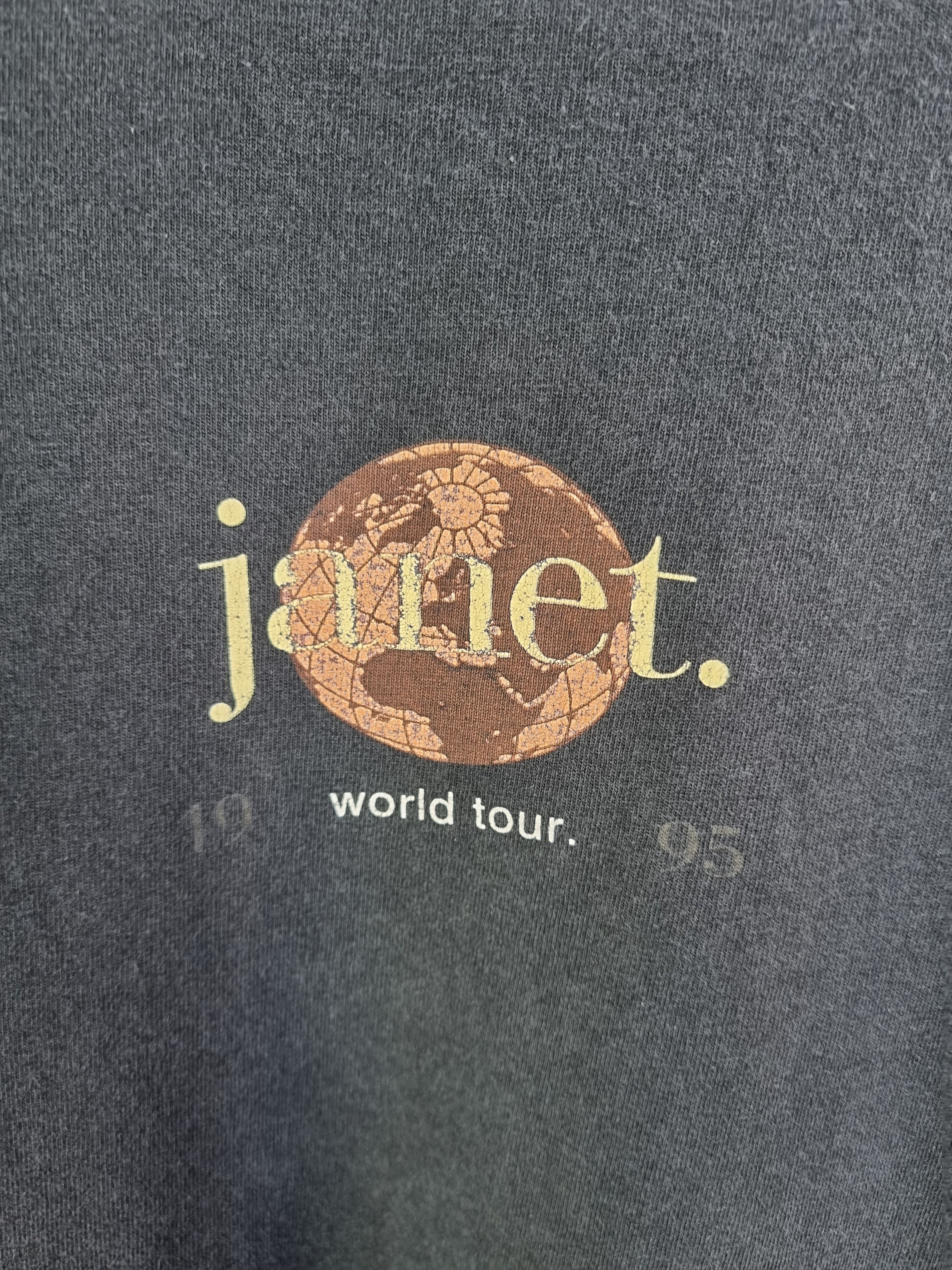Band Tees × Vintage Janet World Tour 1995 Big Portret Print Vintage Tee shirt Size US L / EU 52-54 / 3 - 8 Thumbnail