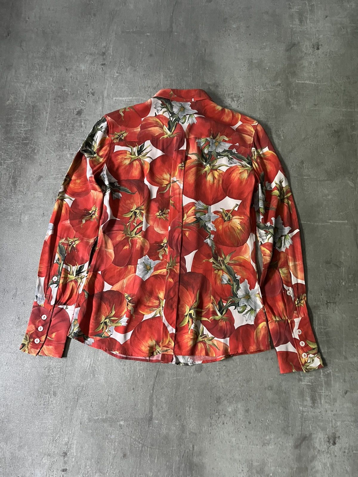 Dolce & Gabbana Dolce & Gabbana S/S 2012 silk tomato print shirt Size S / US 4 / IT 40 - 9 Thumbnail