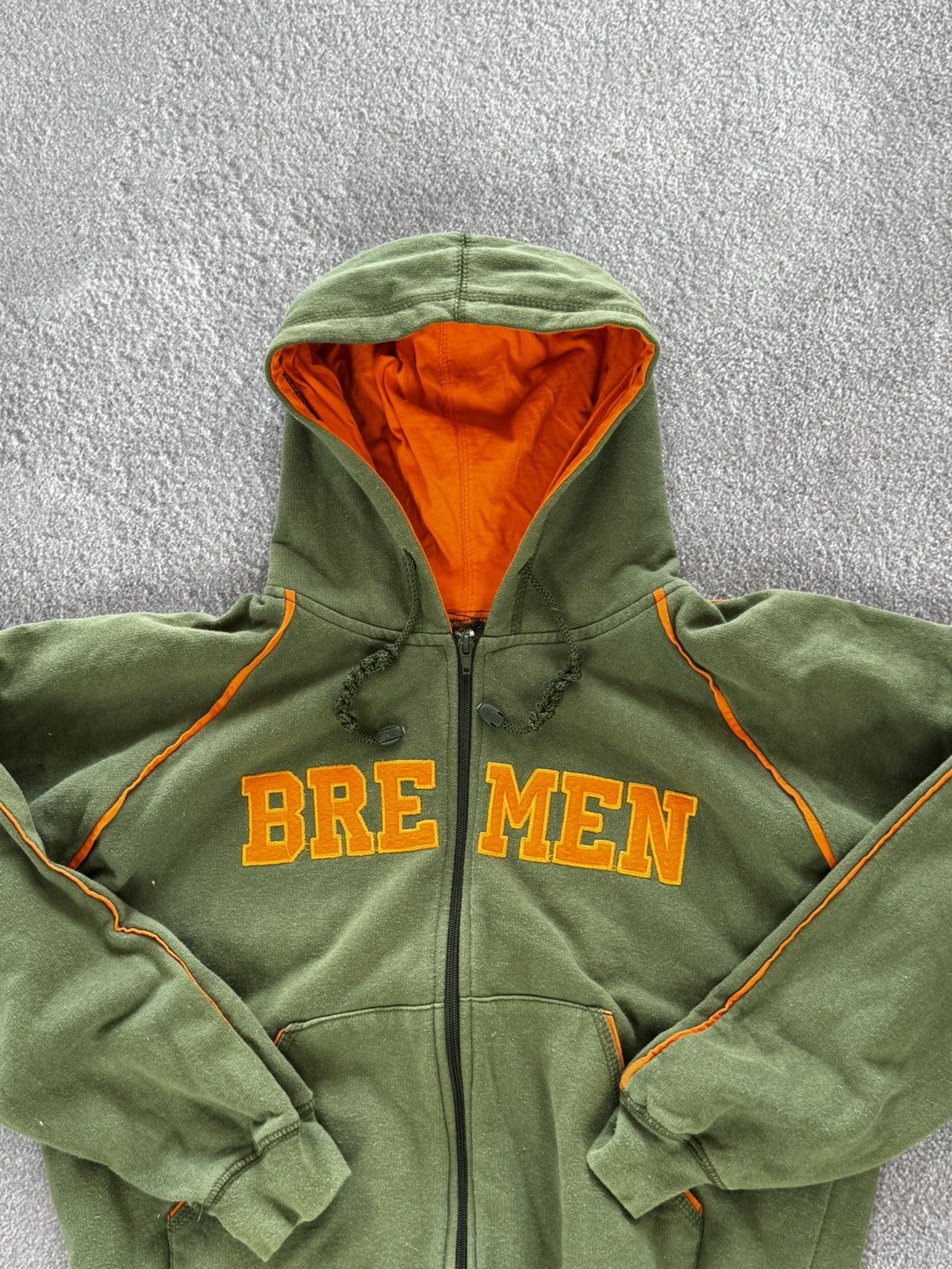 Vintage 80s Werder Bremen Hooded Sweatshirt Size US M / EU 48-50 / 2 - 2 Thumbnail