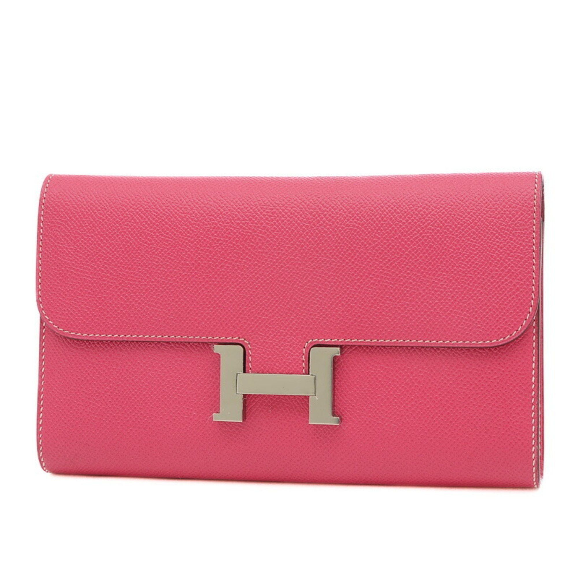 image of Hermes Constance Long Wallet Epson Rose Tyrian □R Engraved in Rose Tyrien, Women's