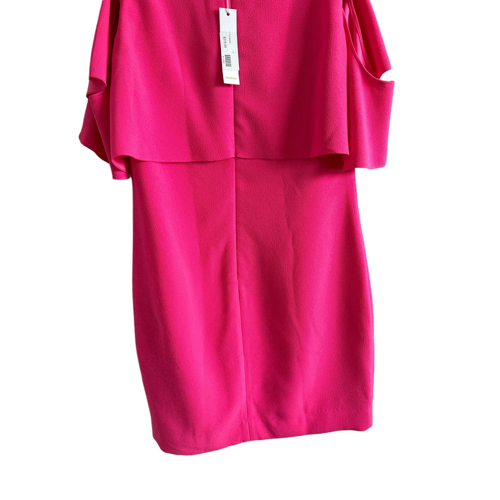 Trina Turk Trina Turk 2 Bright Pink Mini Off Shoulder Formal Dress Size XS / US 0-2 / IT 36-38 - 9 Thumbnail