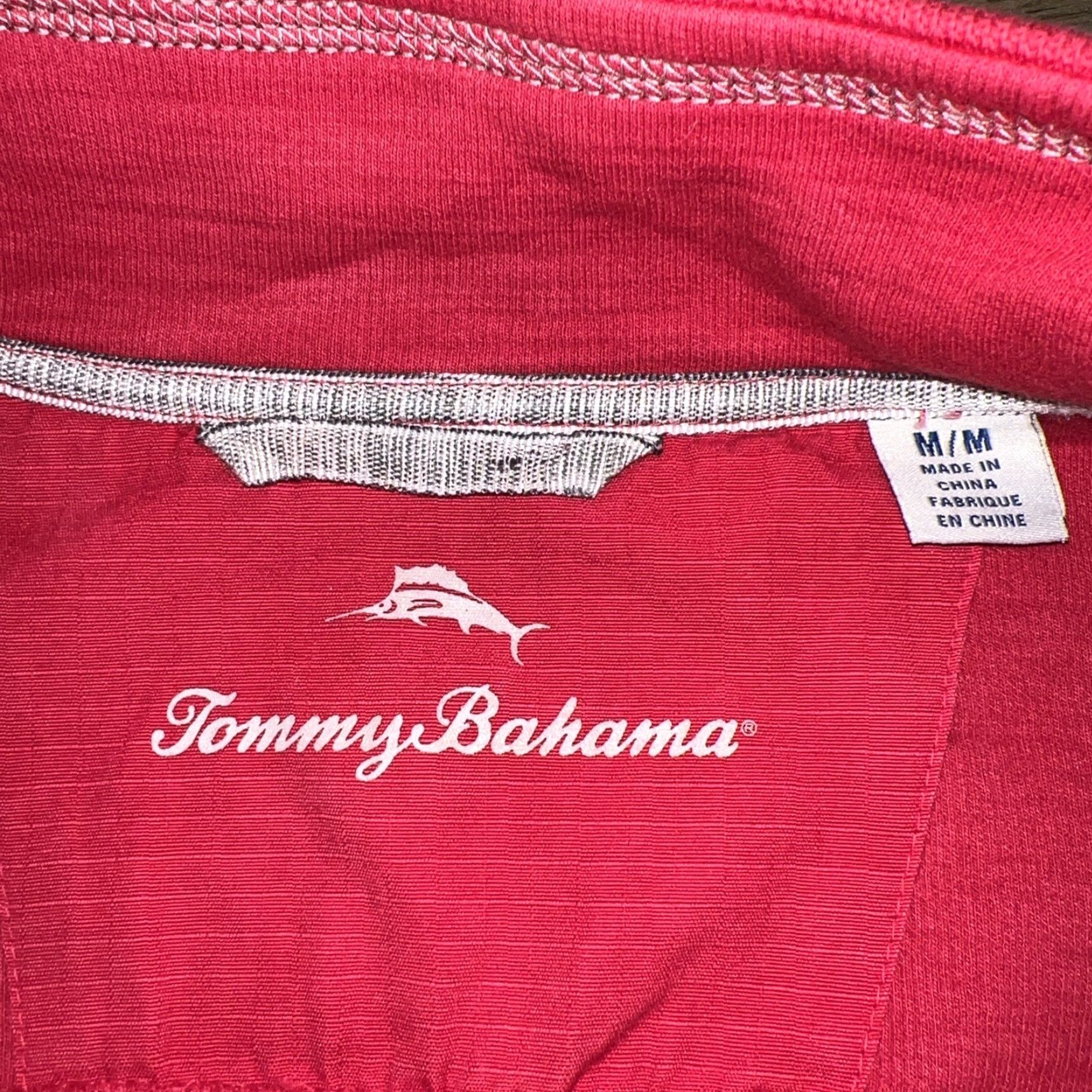 Tommy Bahama Tommy Bahama Red Half Zip Pullover Mens Size M Sweater Size US M / EU 48-50 / 2 - 5 Thumbnail