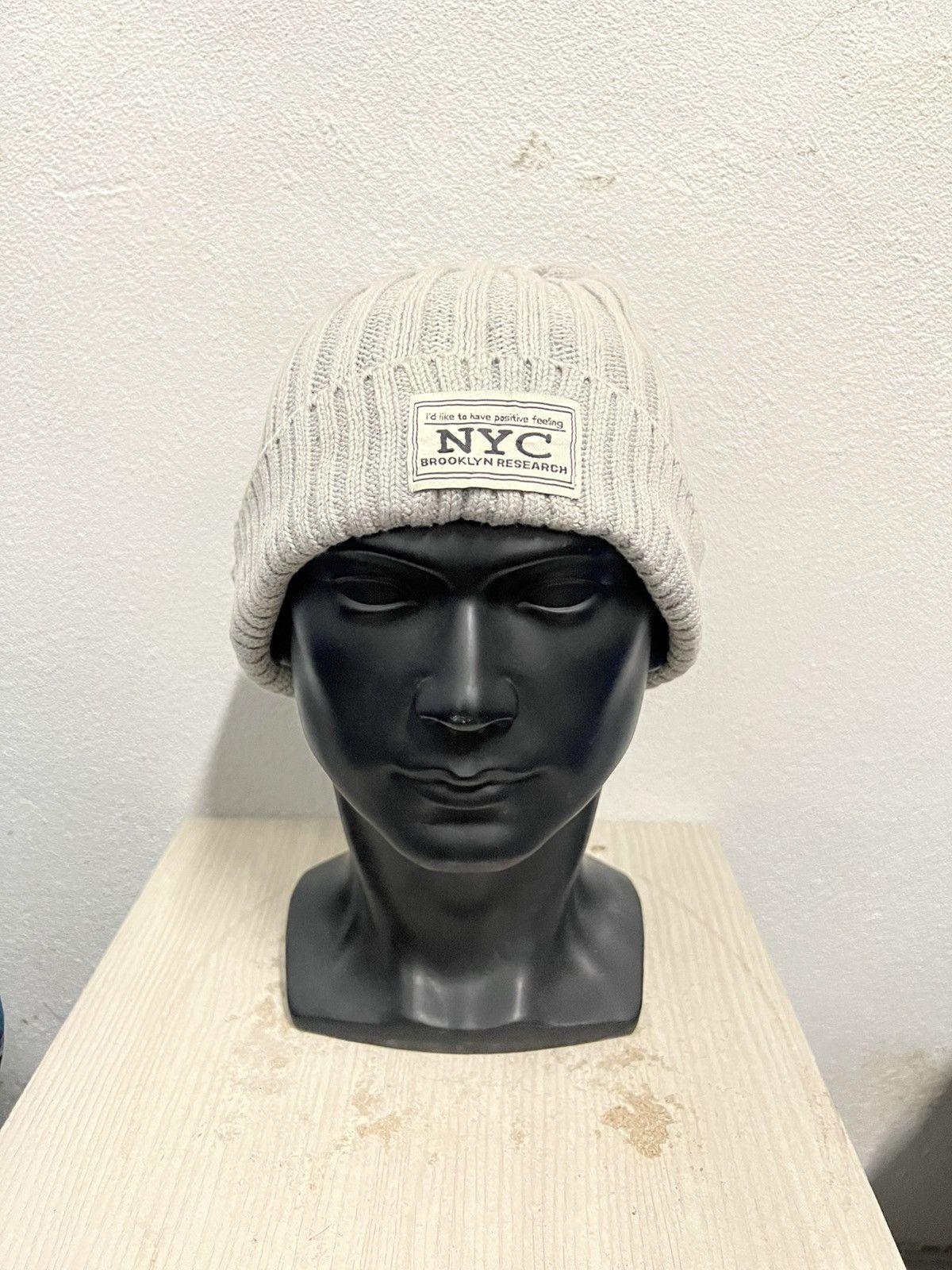 Vintage Vintage NYC Big Logo Beanie Hat Size ONE SIZE - 2 Thumbnail