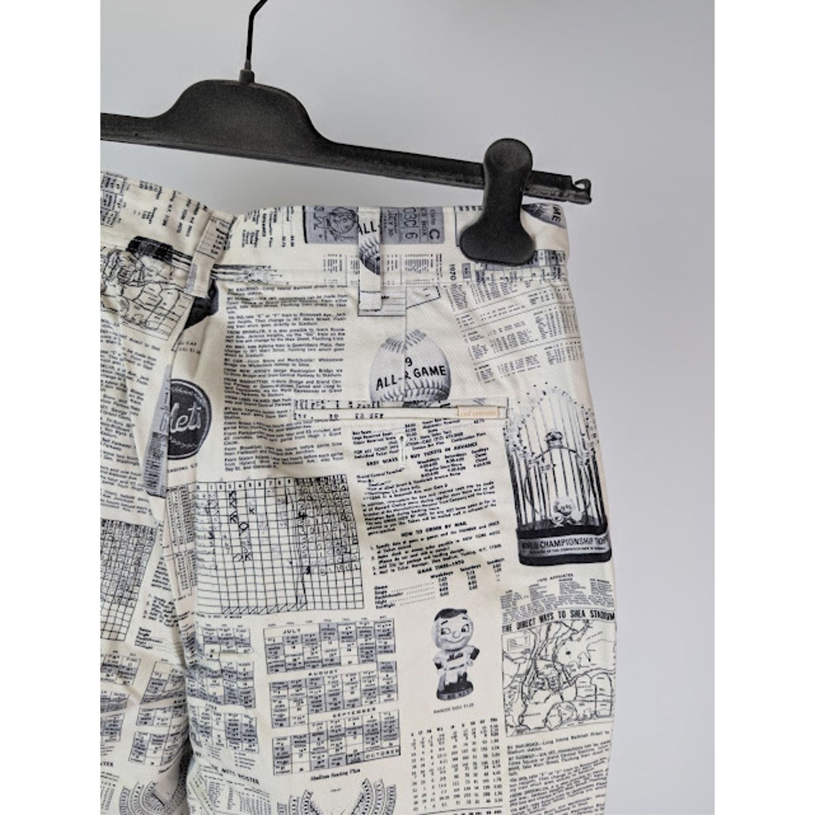 Aime Leon Dore o1rshd1 Mets Printed Chino Pant in Black / White Size US 34 / EU 50 - 17 Thumbnail