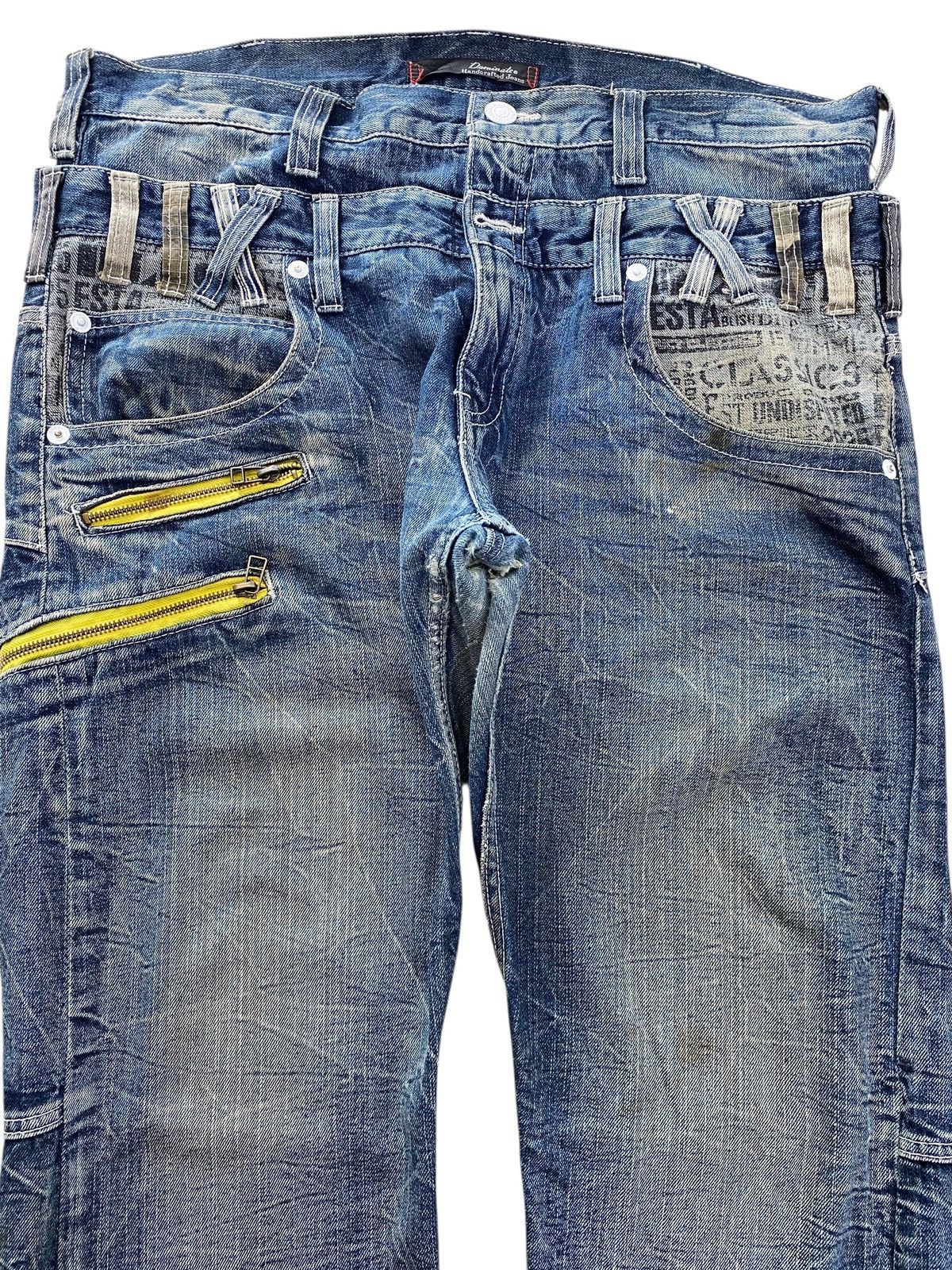 Japanese Brand Distressed wide leg denim unique paint splatter details Size US 36 / EU 52 - 2 Thumbnail