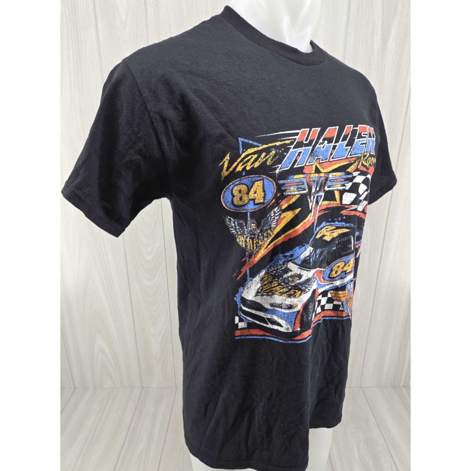 Etro VINTAGE Van Halen Racing 84 T-Shirt Black Retro Size Medium Men Short Sleeve Cotton Graphic Print 90s Band Music Retro Size US M / EU 48-50 / 2 - 7 Thumbnail