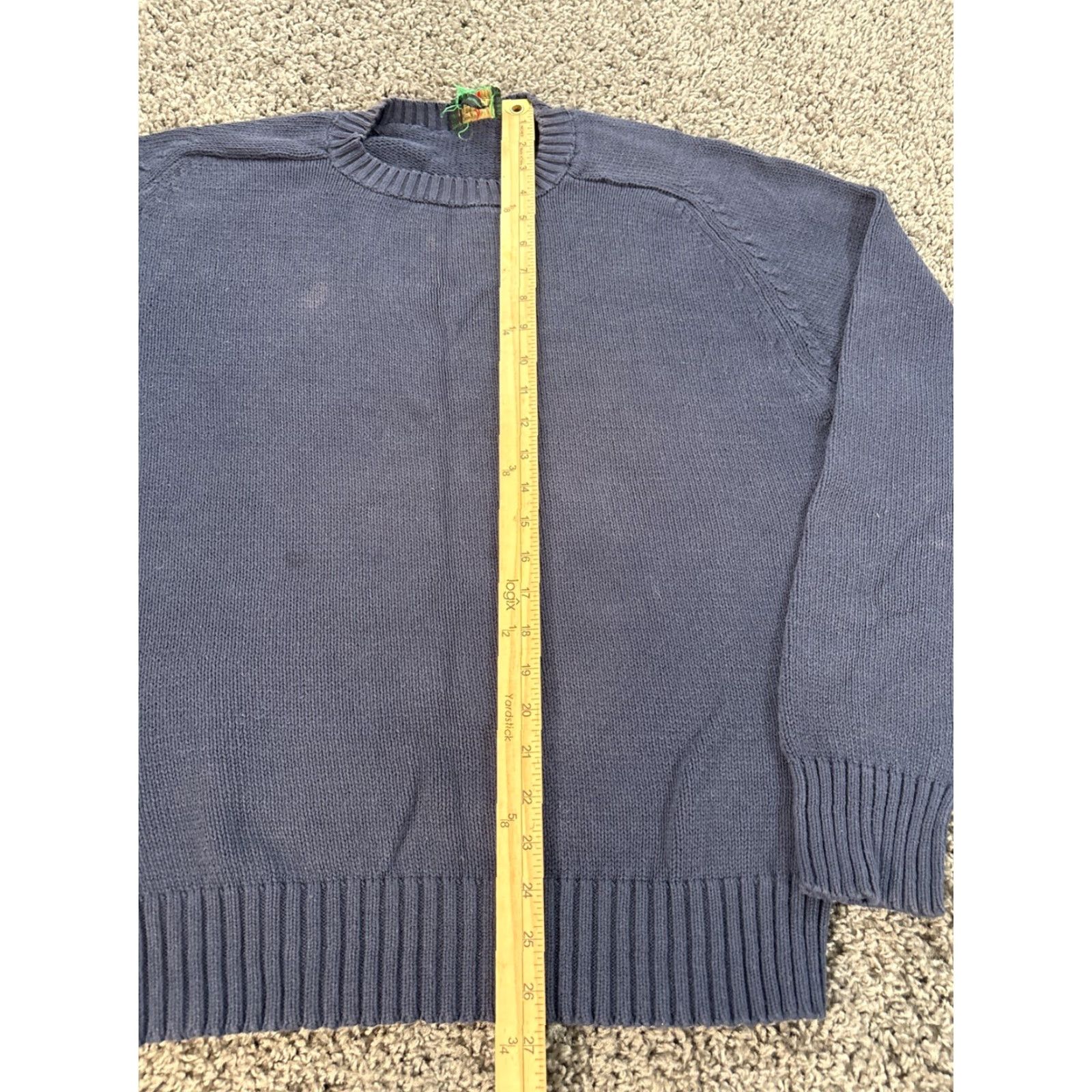 J.Crew VINTAGE J.CREW Sweater Men L Crew Blue Cable Knit Fisherman Pullover Key Words: Cotton Knit, Marine, Oarsman - Mens Size US L / EU 52-54 / 3 - 2 Thumbnail