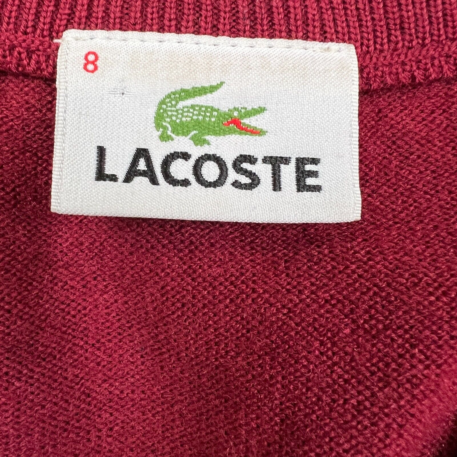 Lacoste × Vintage Vintage Lacoste Wool Blend Sweater Large 80s Pullover Size US L / EU 52-54 / 3 - 5 Thumbnail