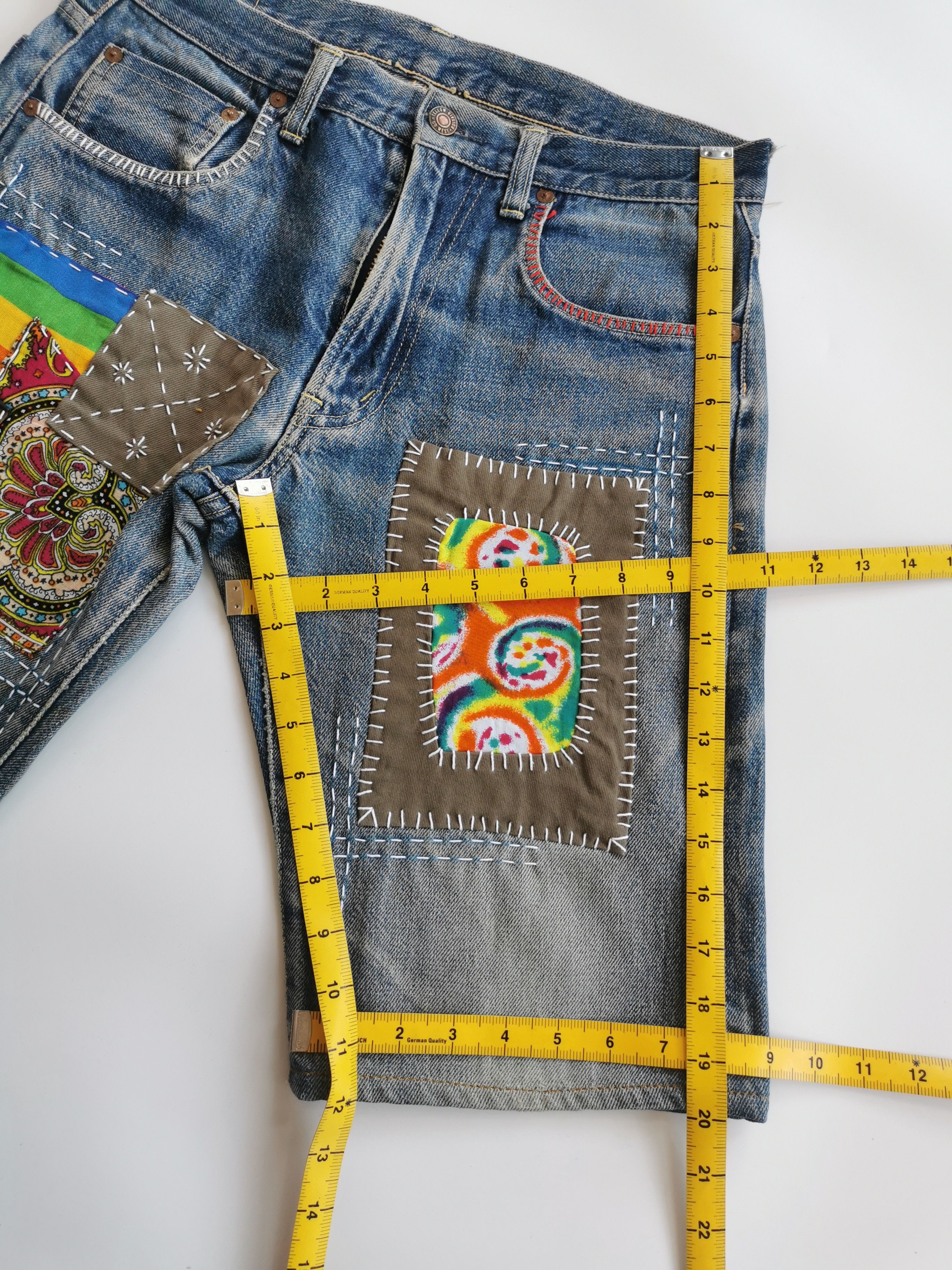 Kapital Go West Selvedge Patchwork Sashiko Size US 30 / EU 46 - 9 Thumbnail