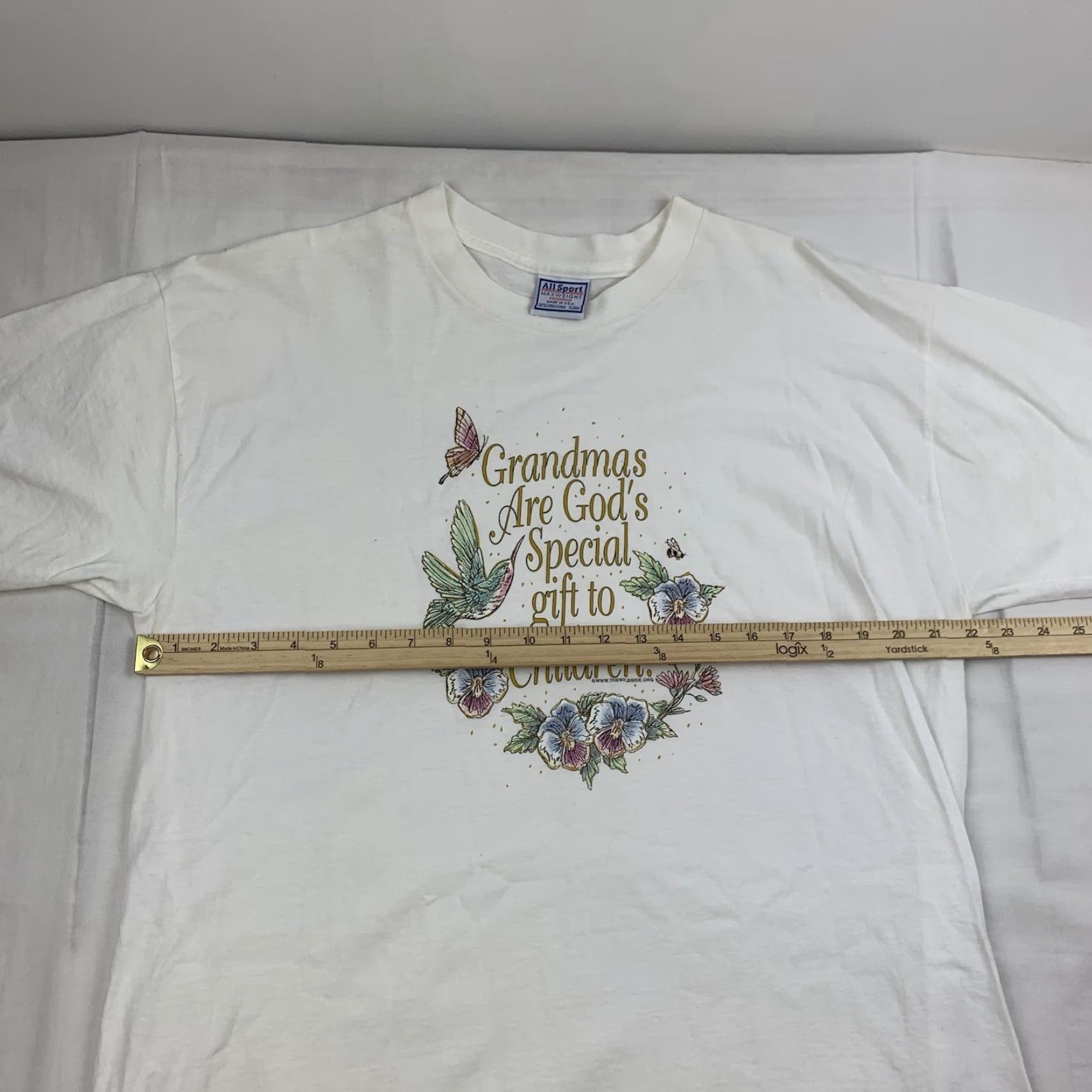 Vintage VINTAGE Grandma Shirt All Sport Shirt Adult XL White Flowers Birds Grandchildren God Jesus 90s Nature Mens Size US XL / EU 56 / 4 - 7 Thumbnail