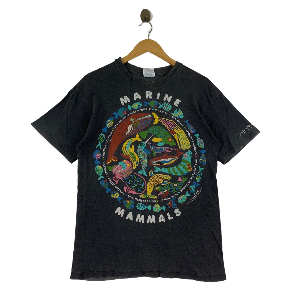 Vintage Vintage 90s SAIPAN Marine mammal colourfull fish printed tee Size US M / EU 48-50 / 2 - 1 Thumbnail