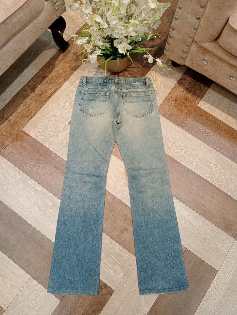 Katharine Hamnett London KATHARINE HAMNETT LONDON FLARED DENIM PANTS - SIZE S Size 29" - 9 Thumbnail