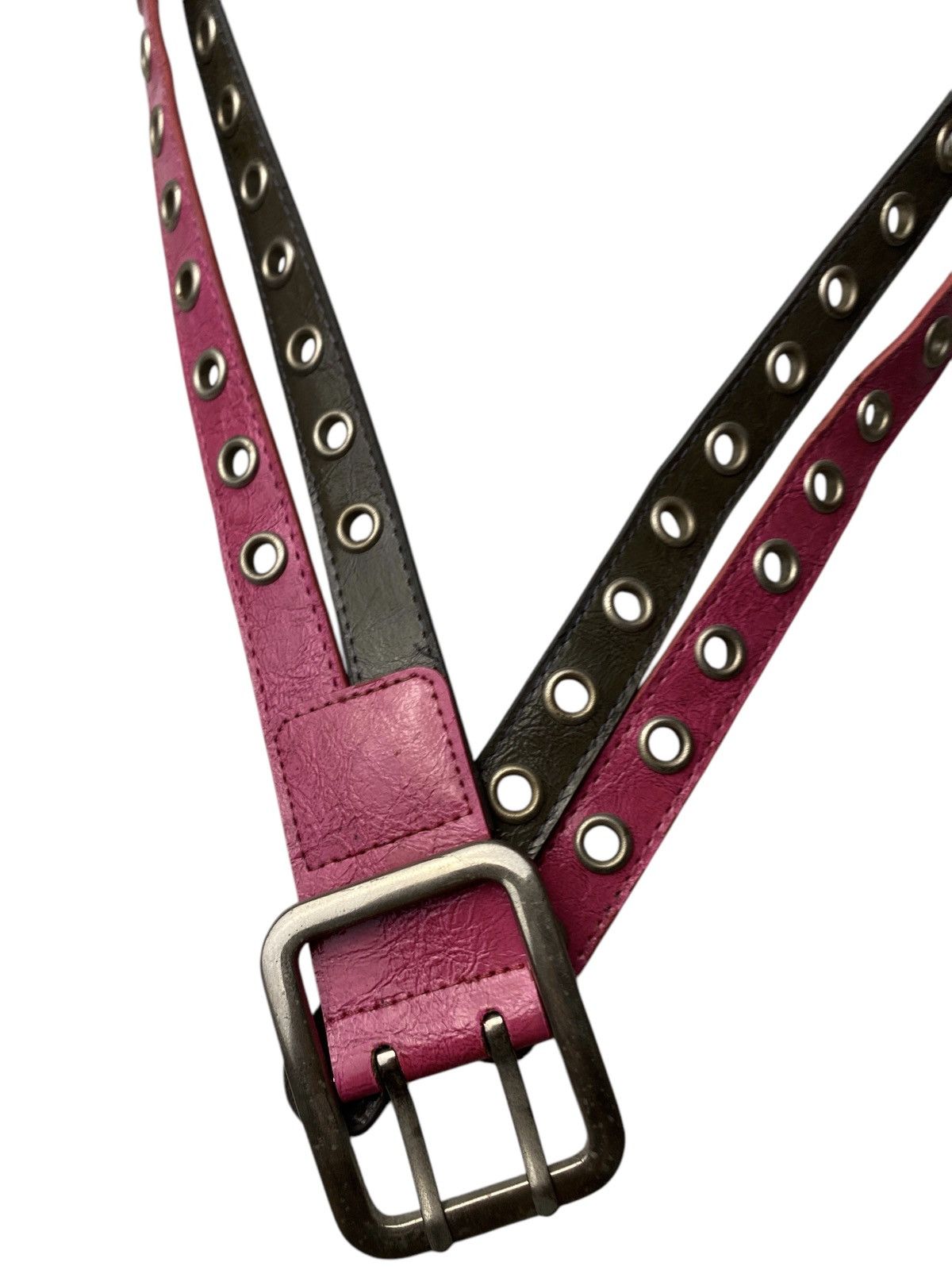 If Six Was Nine 2000's UGIZ Hybrid Ring Black Pink Y2K Belt Size ONE SIZE - 2 Thumbnail