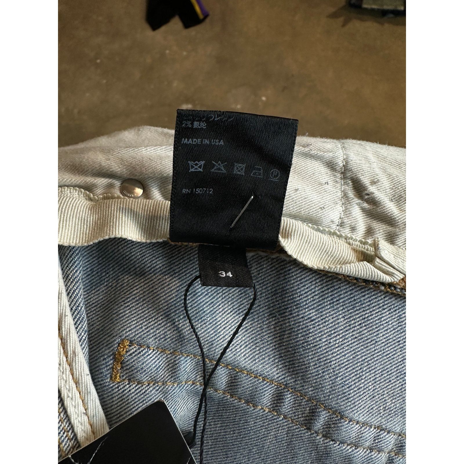 Amiri Amiri MX1 Lightwash Bandana Patch Used 34 Size US 34 / EU 50 - 4 Thumbnail