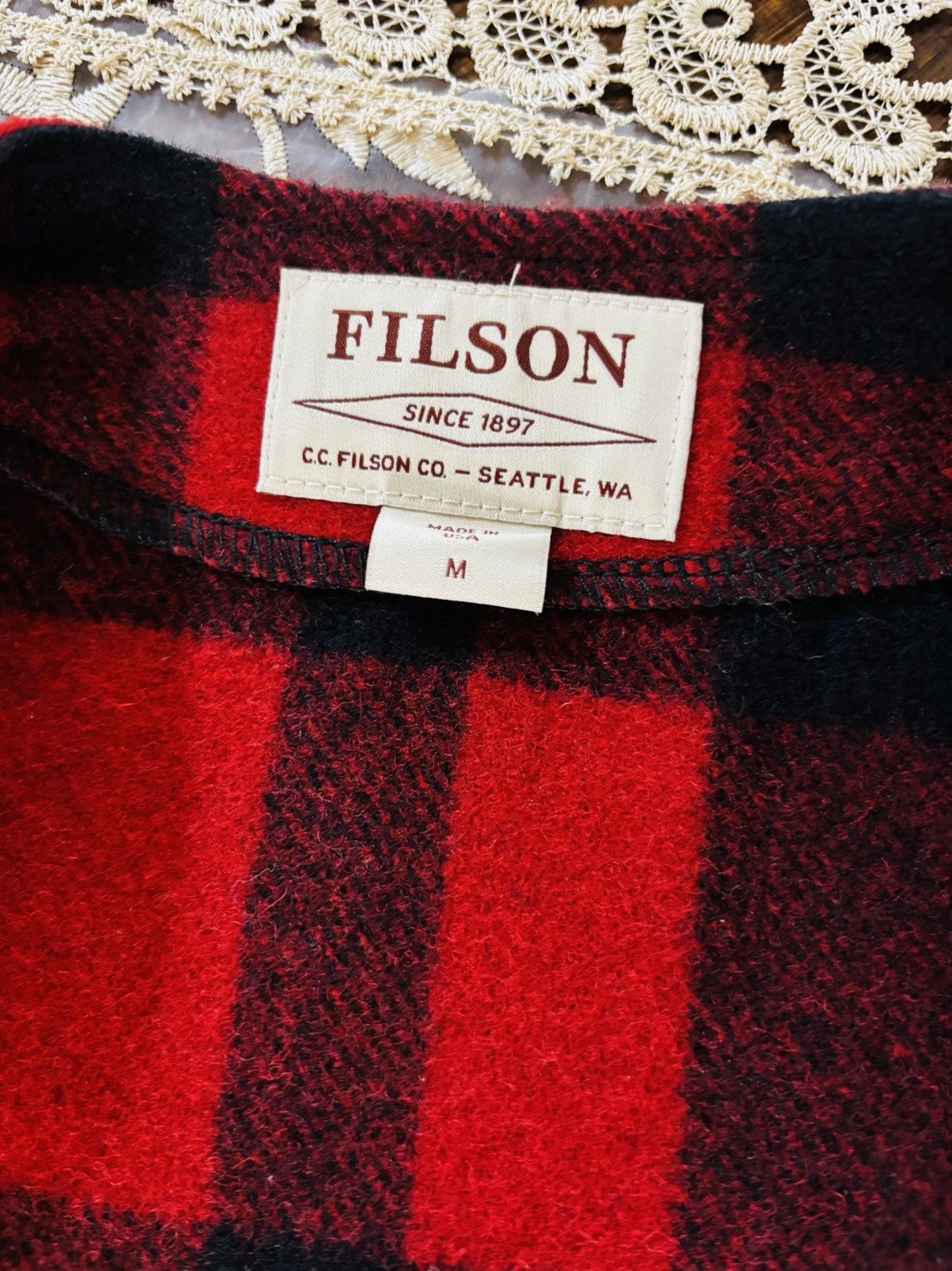Filson Filson Mackinaw 100% Virgin Wool Vest - Red/Black Size US M / EU 48-50 / 2 - 2 Thumbnail