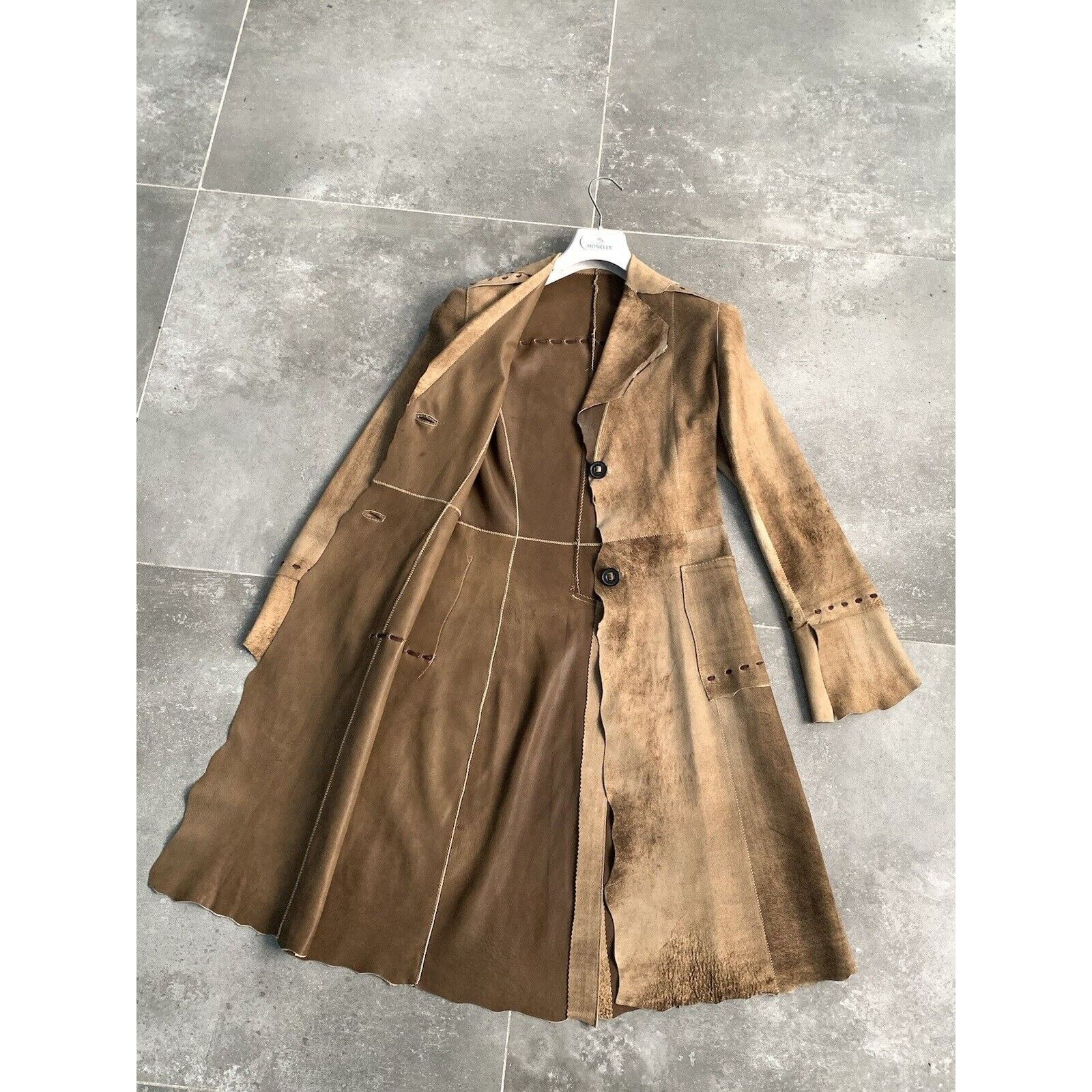 Other × Vintage SYLVIE SCHIMMEL Lamb Leather Trench Coat Jacket EU 36 US 4 Size S / US 4 / IT 40 - 9 Thumbnail