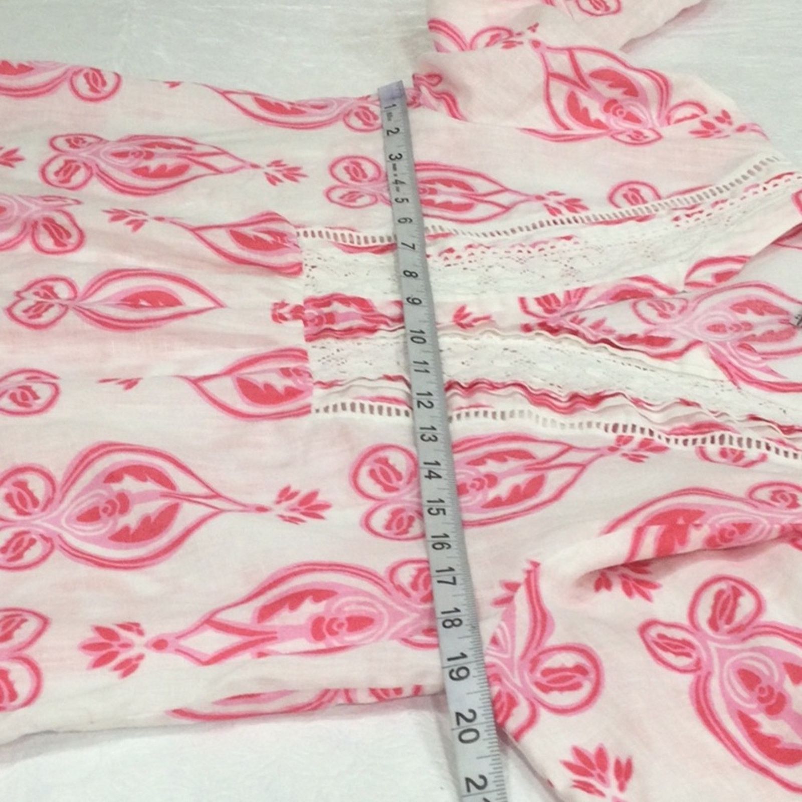 Other Crown & Ivy Petite White & Pink Semi Sheer Pullover Top PM Size M / US 6-8 / IT 42-44 - 13 Thumbnail