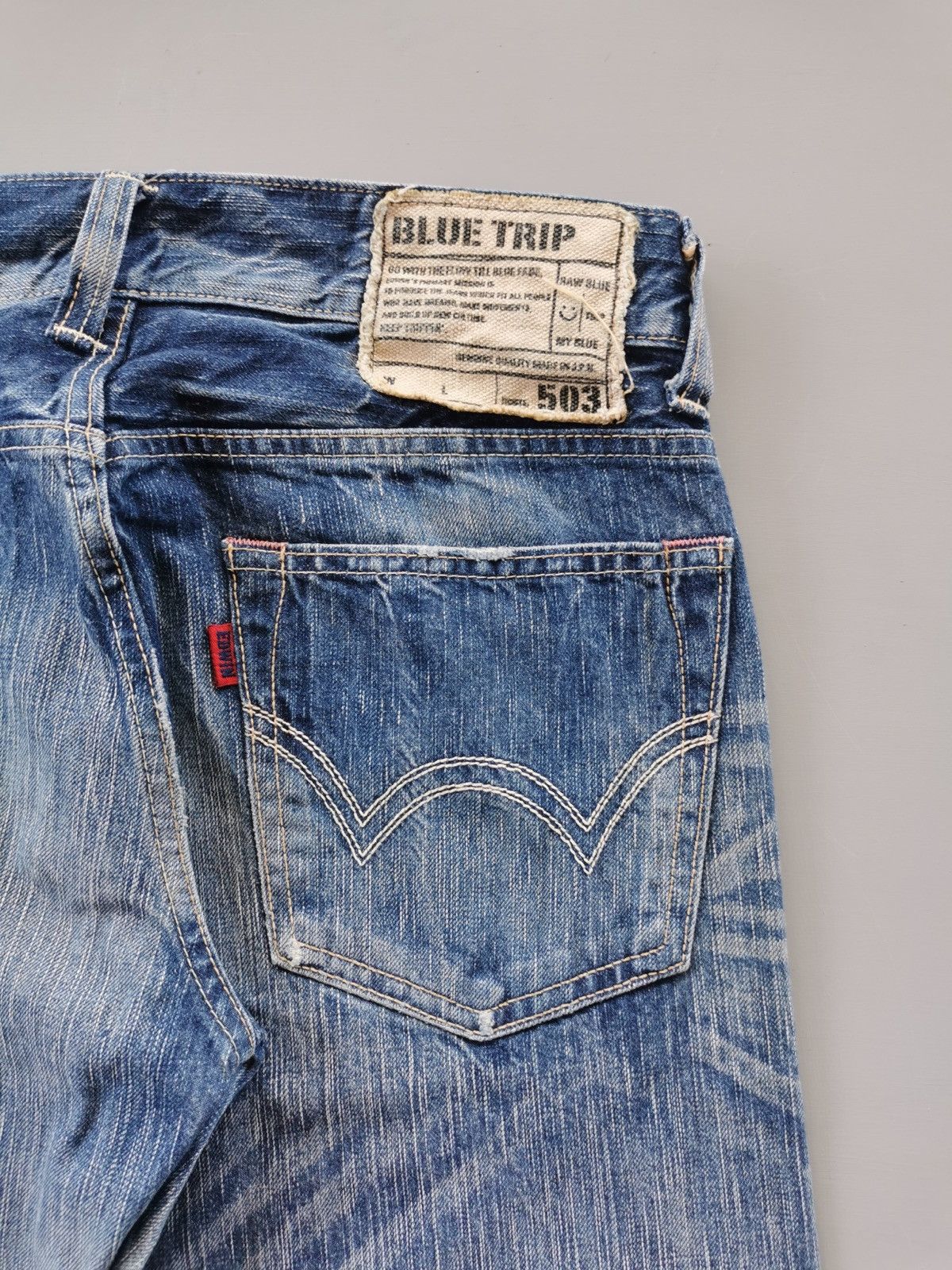 Edwin Edwin 503 blue trip made in japan size 32x32.5 Size US 32 / EU 48 - 6 Thumbnail