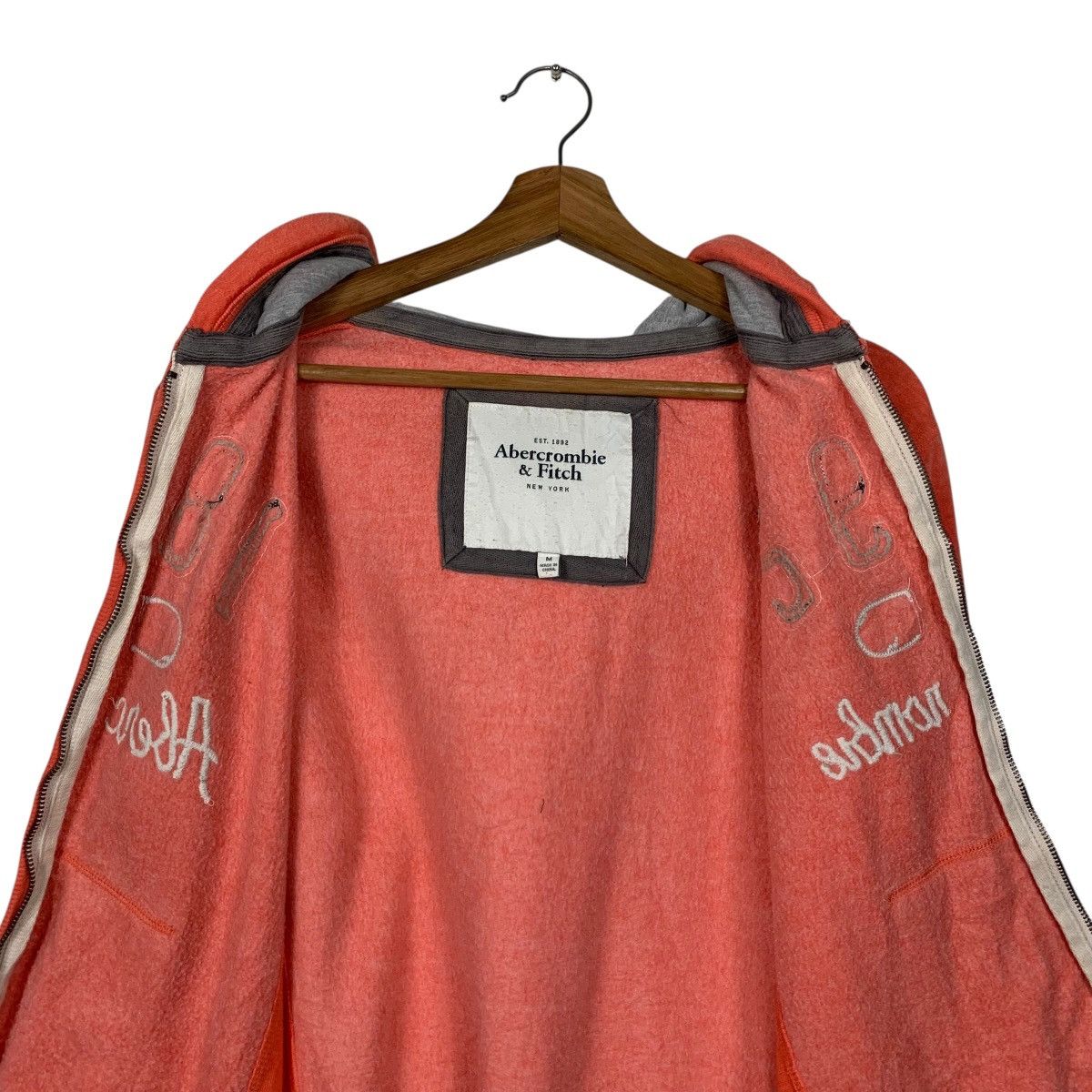 Abercrombie & Fitch ABERCROMBIE Spellout Big Logo Zipper Hoodies #3610-C165 Size US M / EU 48-50 / 2 - 11 Thumbnail