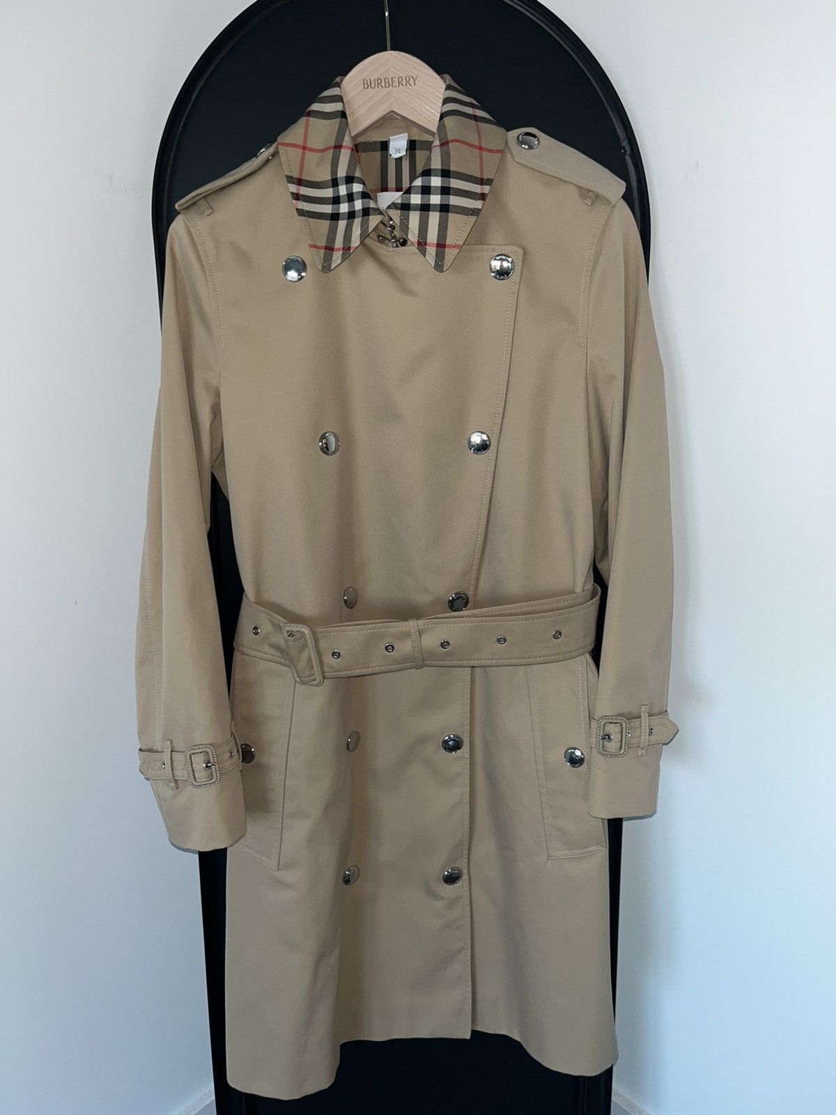 Burberry Burberry Check Collar Gabardine Trench Coat Size S / US 4 / IT 40 - 4 Thumbnail