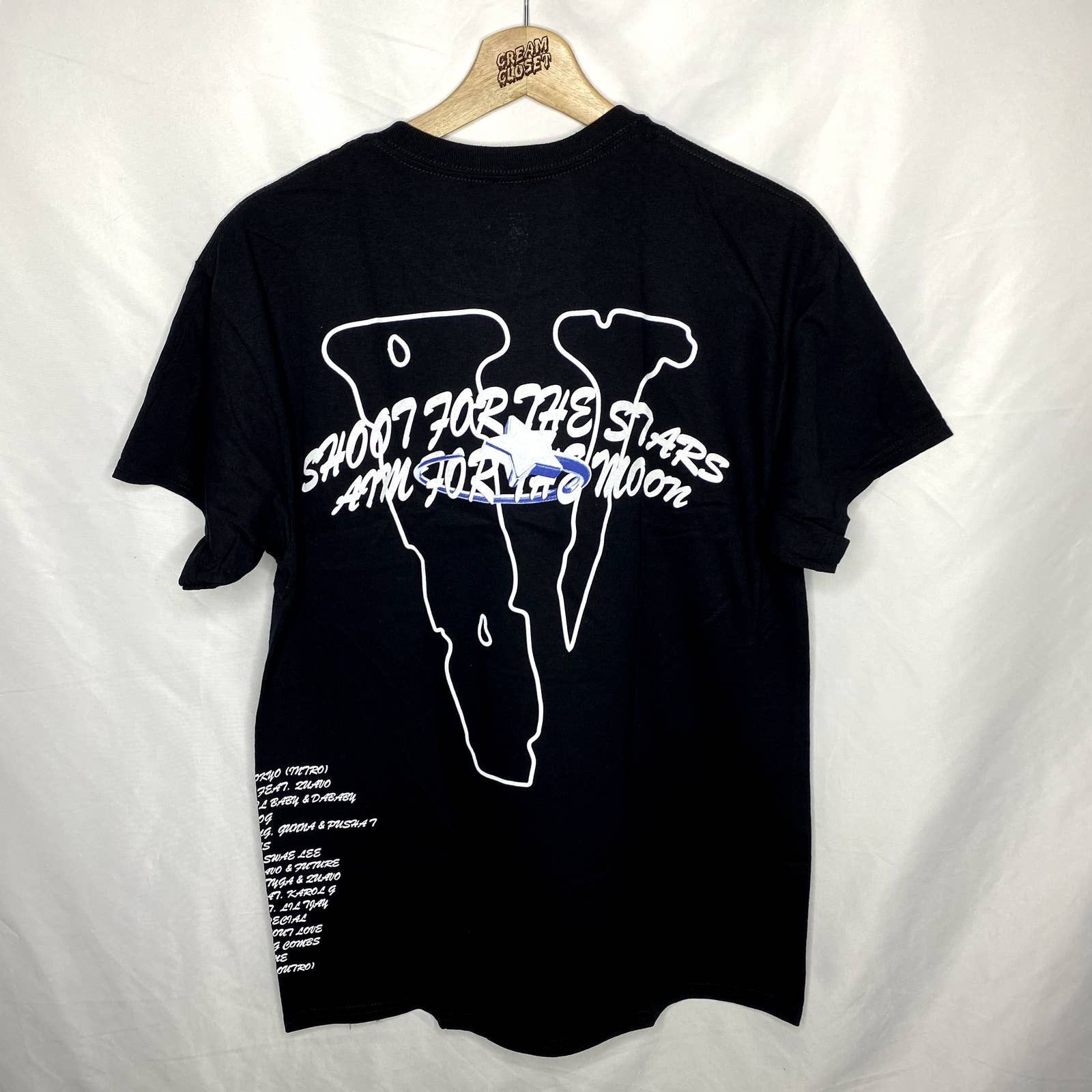 Vlone VLONE Pop Smoke Shoot for the Stars Tracklist Tour Merch Tee