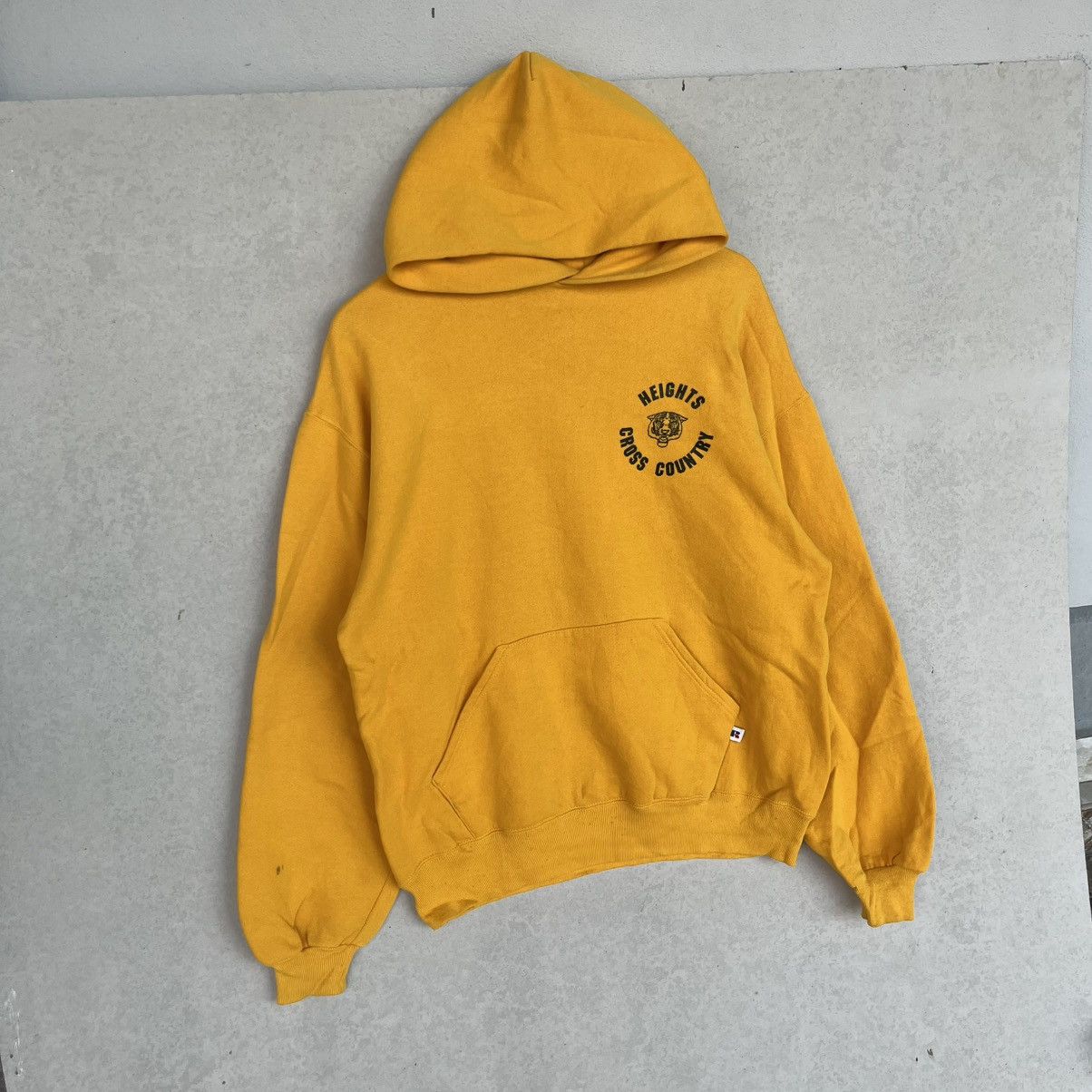 Other Vintage Russell Athletic Yellow Cross Country Hoodie Size L Size US L / EU 52-54 / 3 - 3 Thumbnail