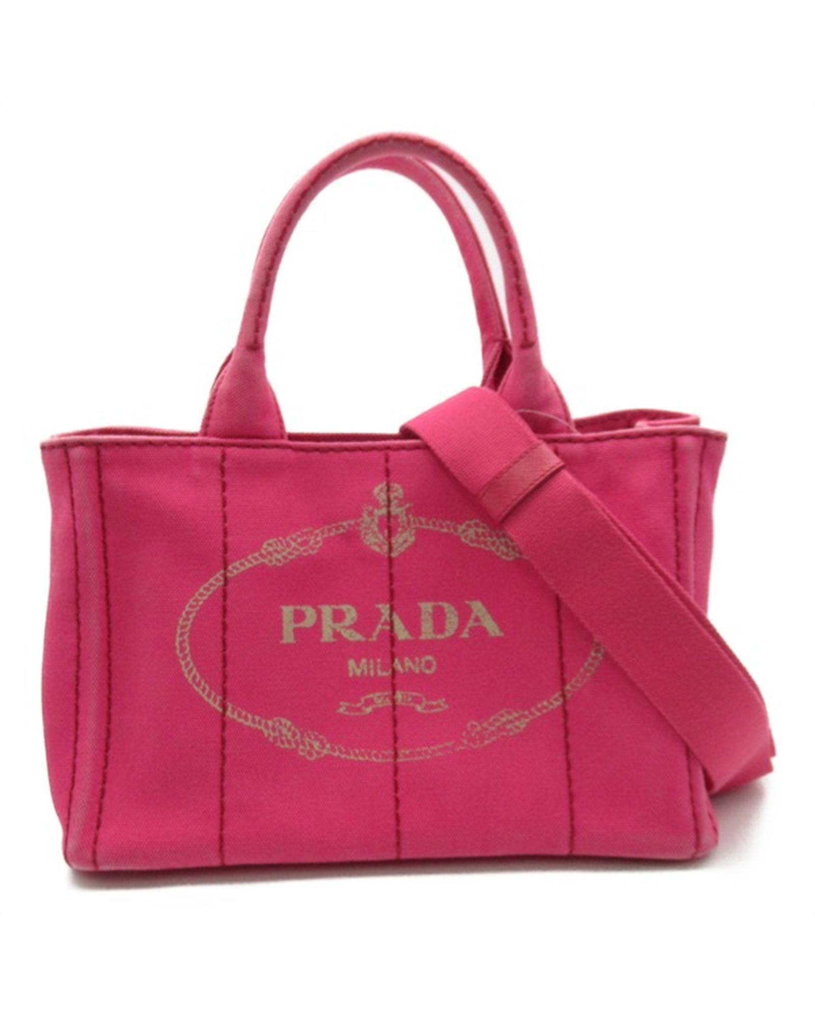 image of Prada Logo Tote Bag In Pink - B Condition, Women's