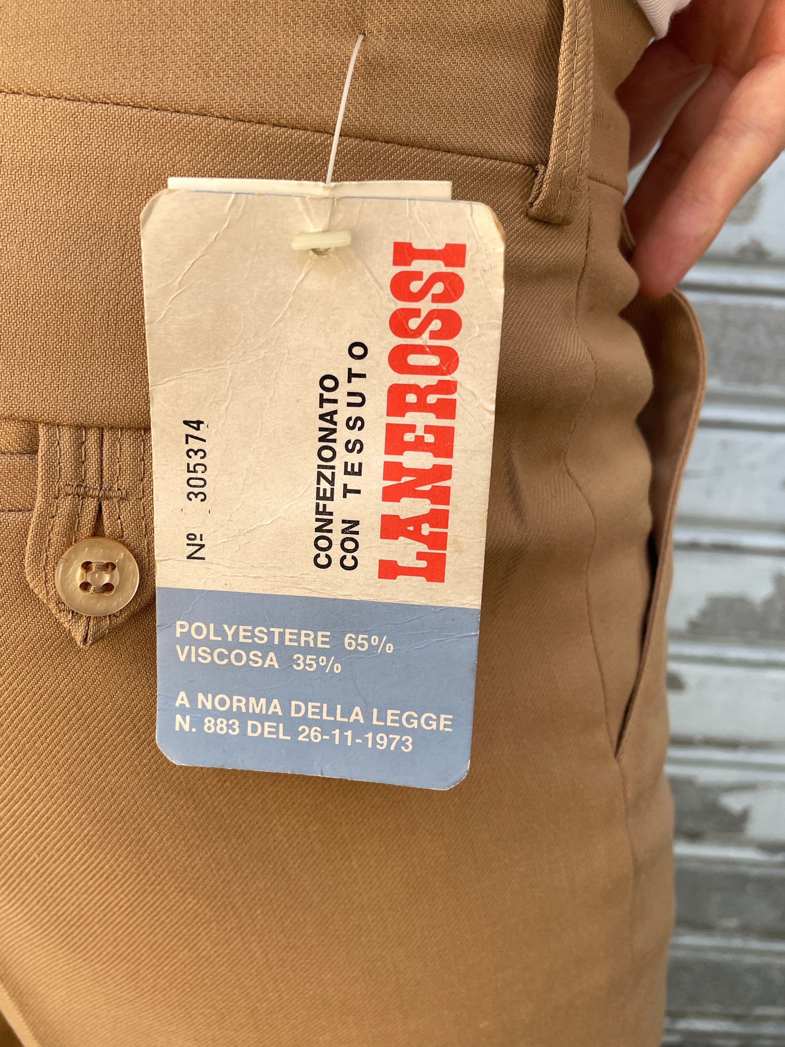 Vintage Beautiful Creamy Flared Trousers from the 70s Size US 32 / EU 48 - 5 Thumbnail