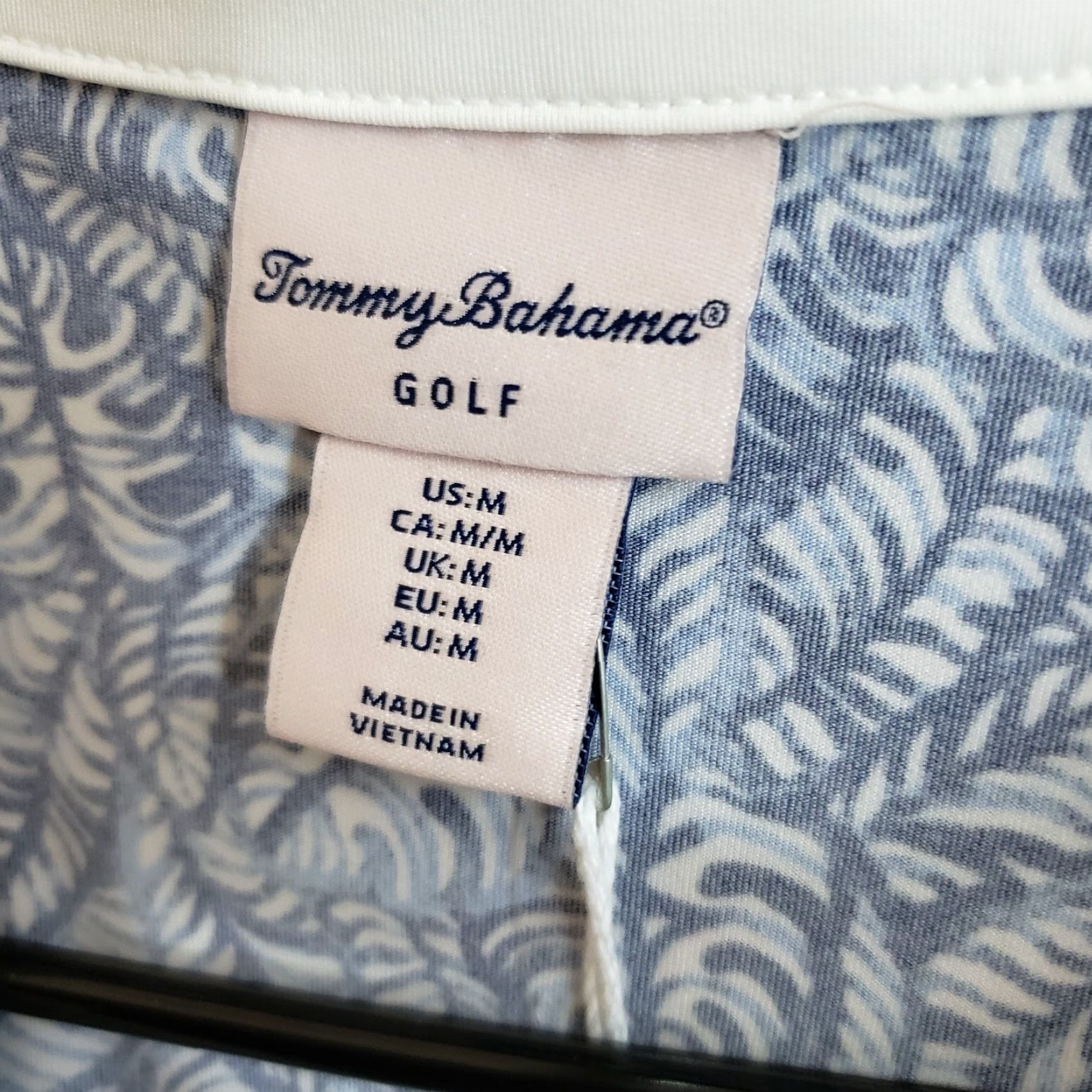 Tommy Bahama Tommy Bahama Golf Polo Womens Sz Medium Blue White 1/4 Zip Short Sleeve Size 32" / US 10 / IT 46 - 6 Thumbnail