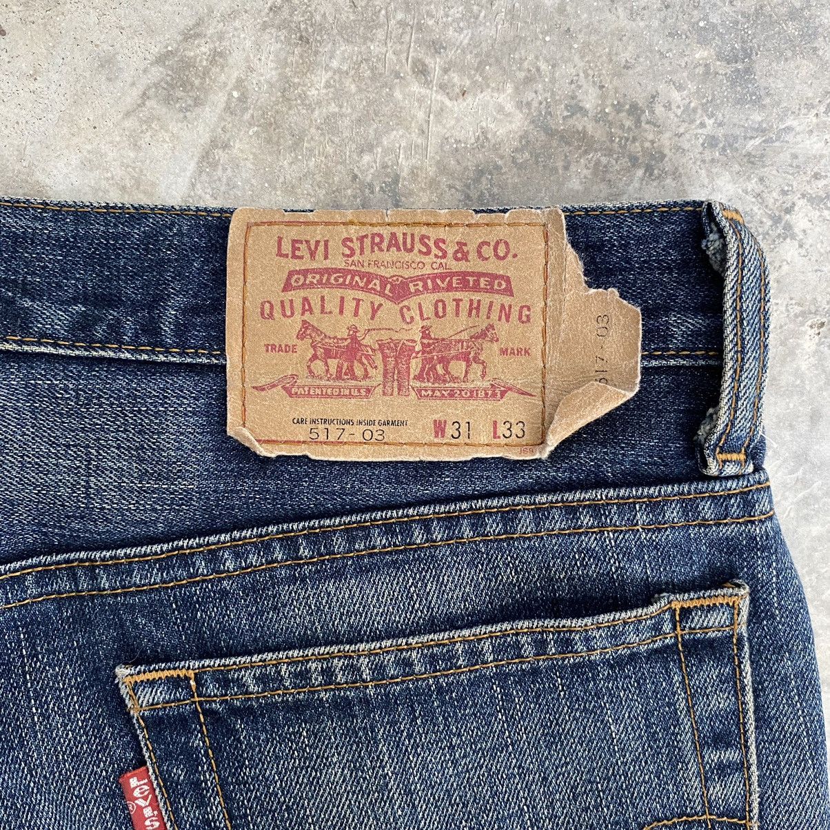 Levi's Vintage Levis 517 Faded Muddy Blue Bootcut Flared Jeans Size US 32 / EU 48 - 14 Thumbnail