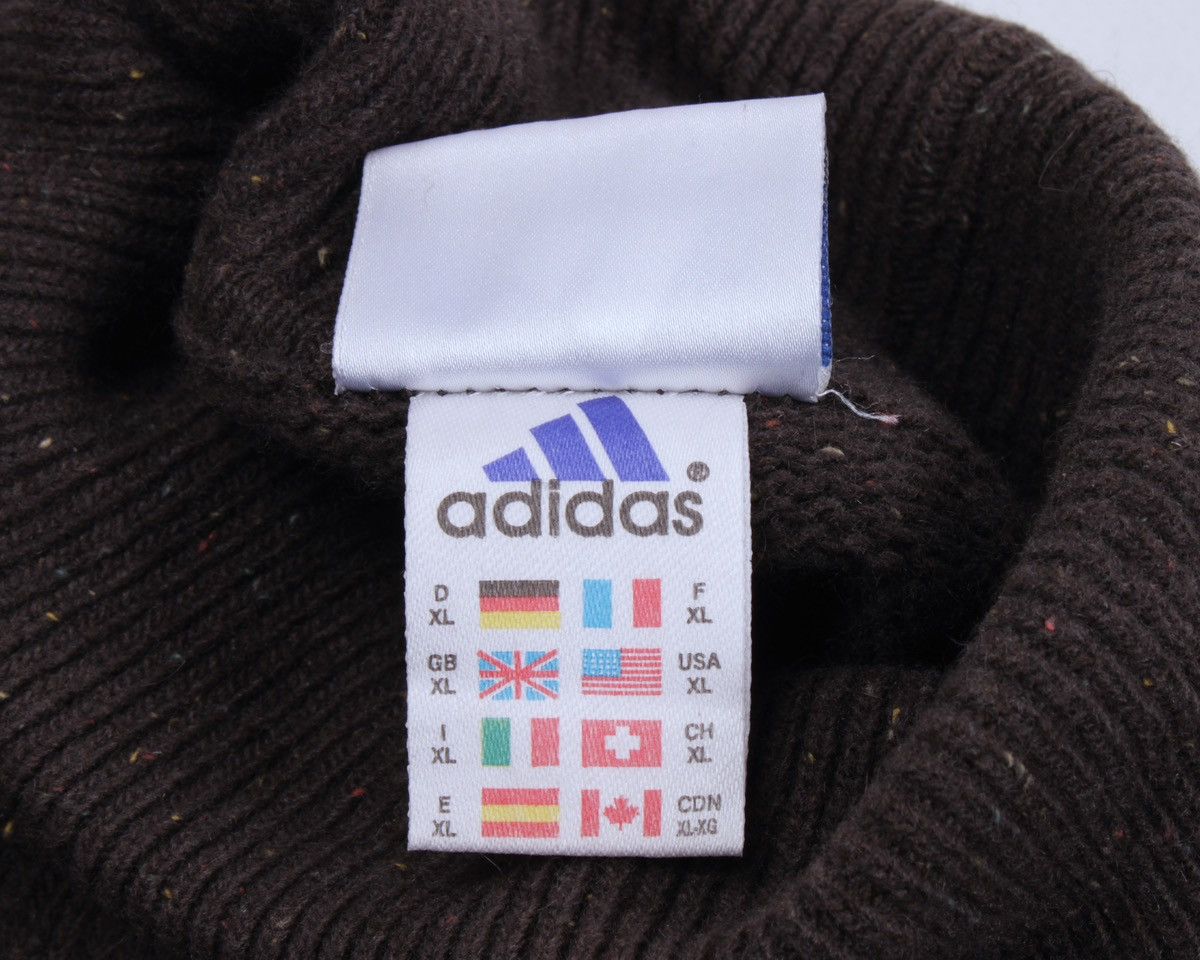 Adidas × Vintage ADIDAS Vintage Wool Blend Multi Logo Turtle Neck Sweater Size US XL / EU 56 / 4 - 16 Thumbnail