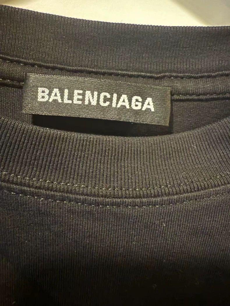Balenciaga Balenciaga Grey Band Portrait Print Logo Gold Short Sleeve Size US M / EU 48-50 / 2 - 9 Thumbnail