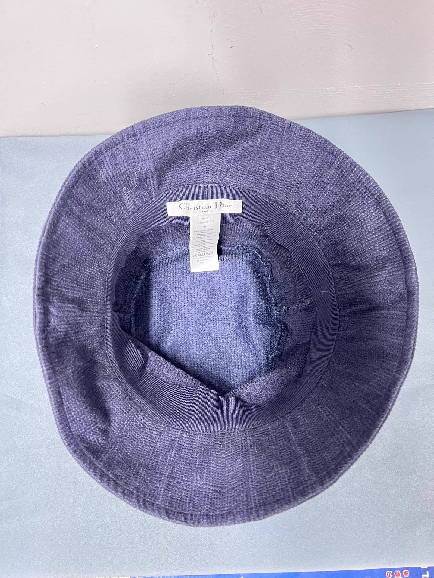 Dior Dior Logo Navy Bucket Hat 58 Mint Condition Size ONE SIZE - 4 Thumbnail
