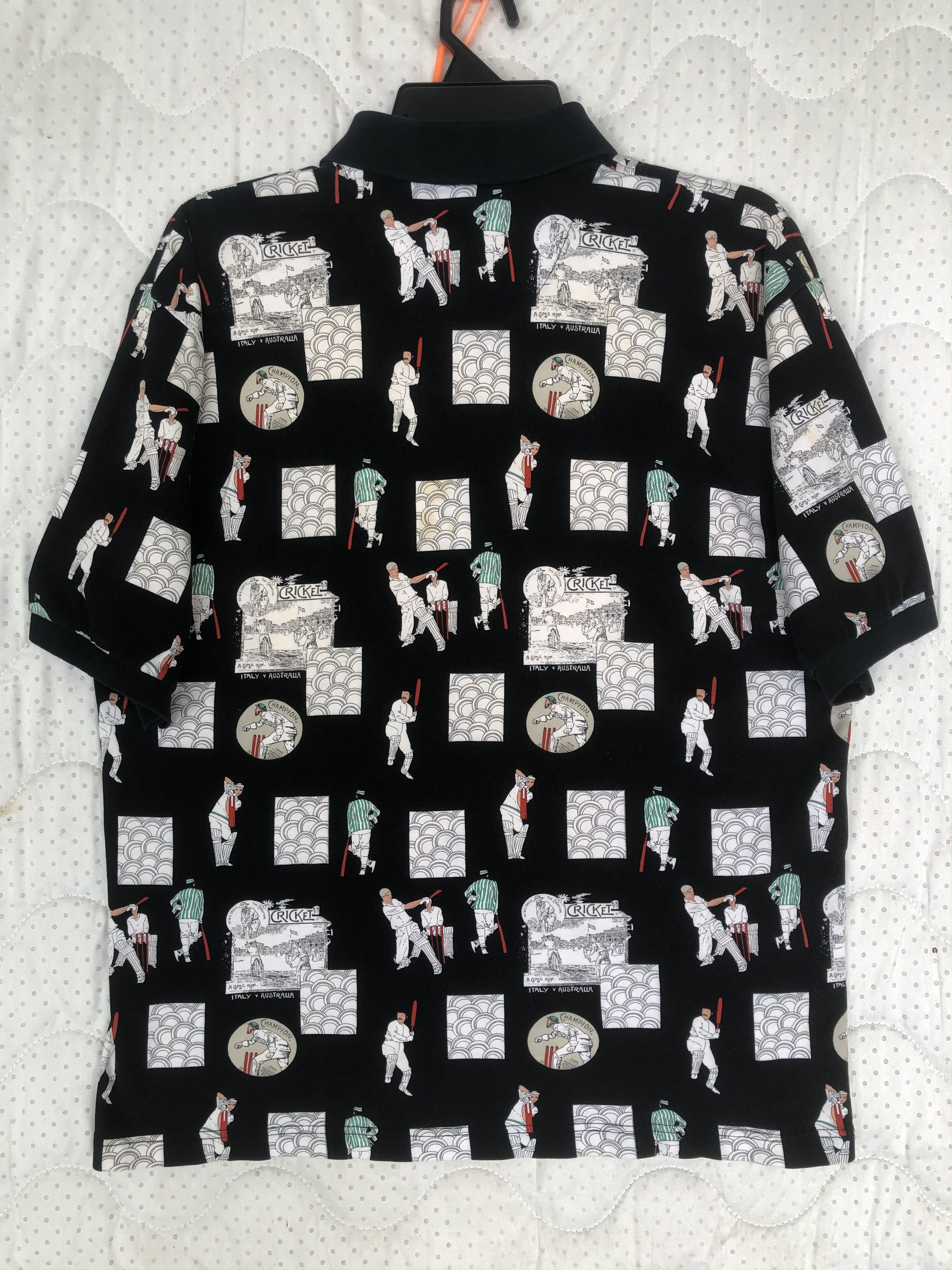 Sergio Tacchini Vintage Sergio Tacchini Overprint Polo Shirt Size US L / EU 52-54 / 3 - 8 Thumbnail