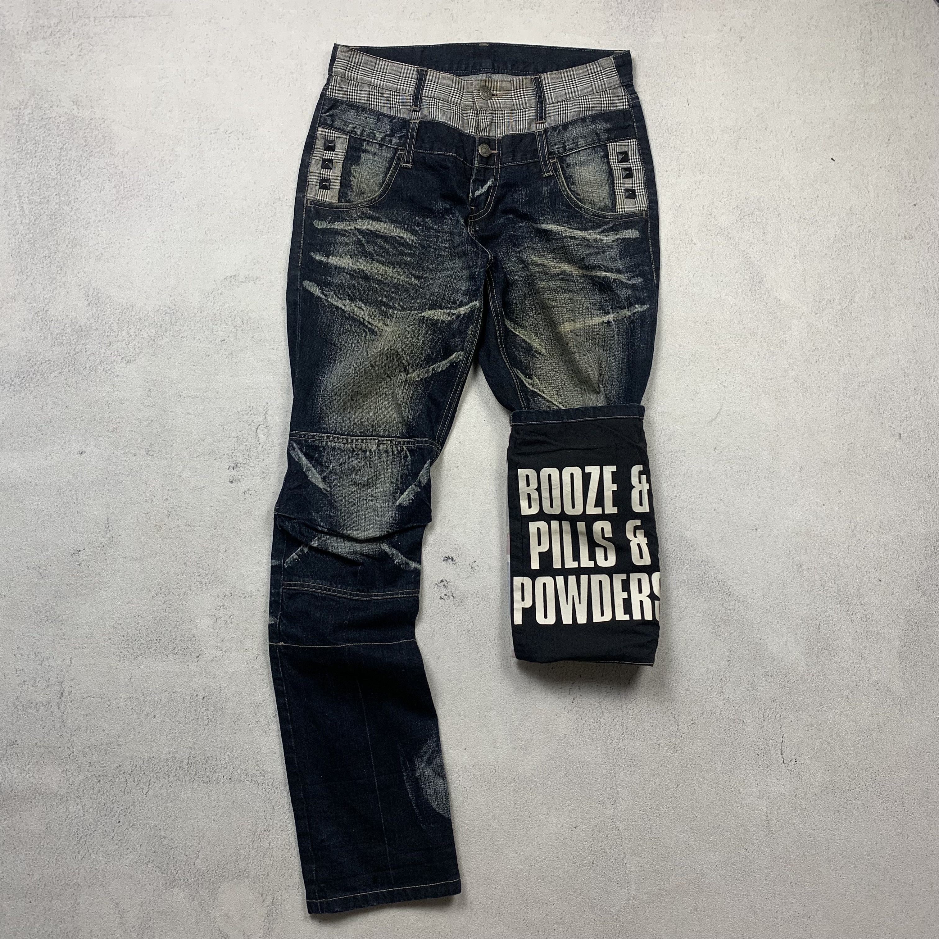 PPFM PPFM Double Waist Denim Japanese Brand Poem Size US 31 - 2 Thumbnail