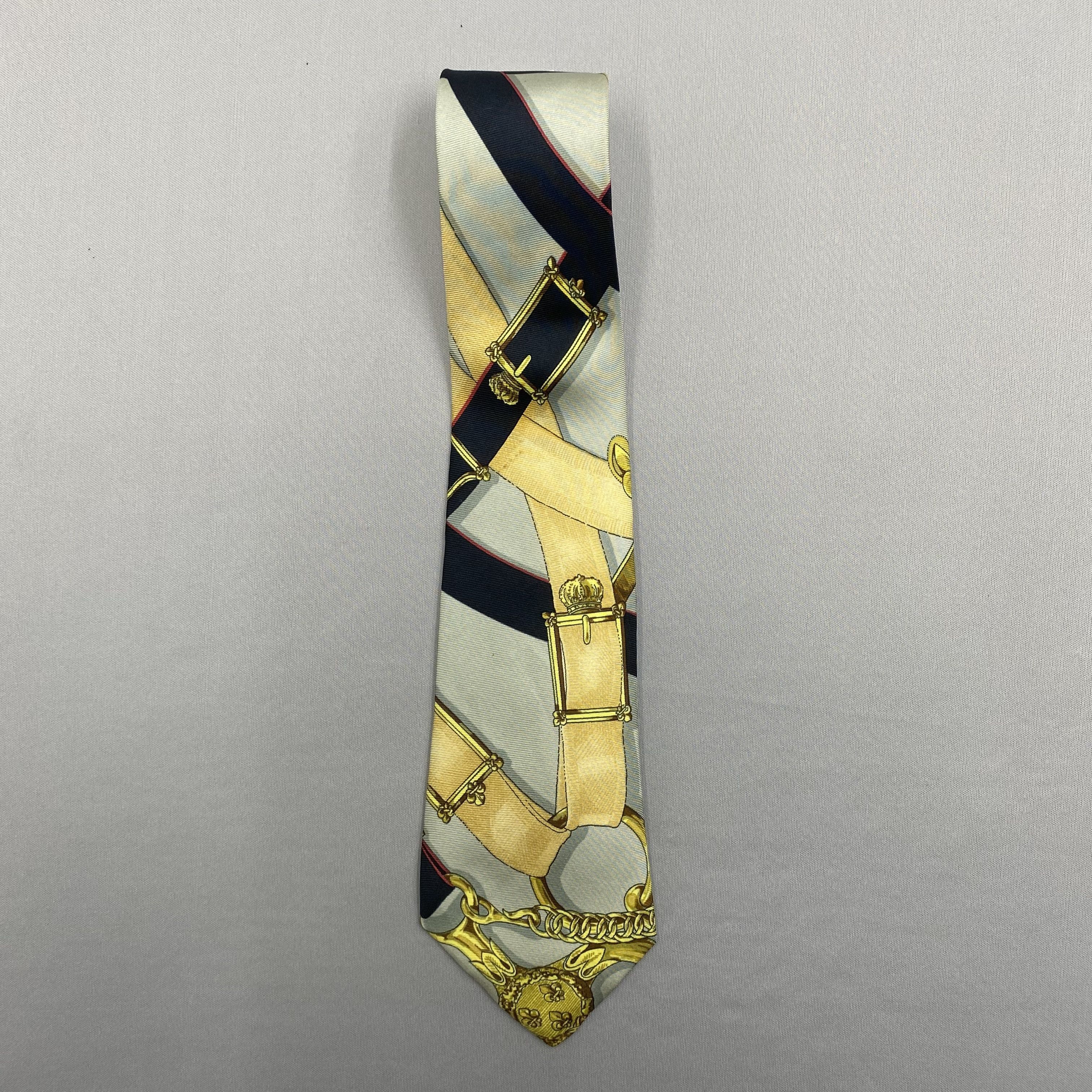 Hermes Vintage Hermes SILK Necktie Cravate Pure Silk Neck Tie Size ONE SIZE - 3 Thumbnail