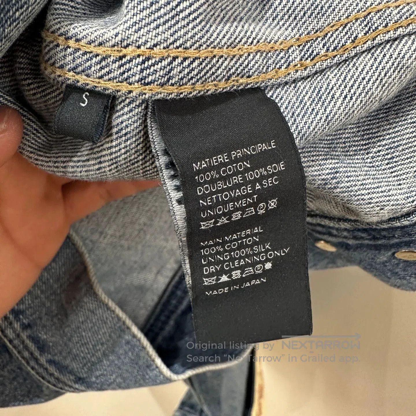 Celine Blue Denim Jacket with Embroidered Cuffs (S). Size US S / EU 44-46 / 1 - 4 Thumbnail