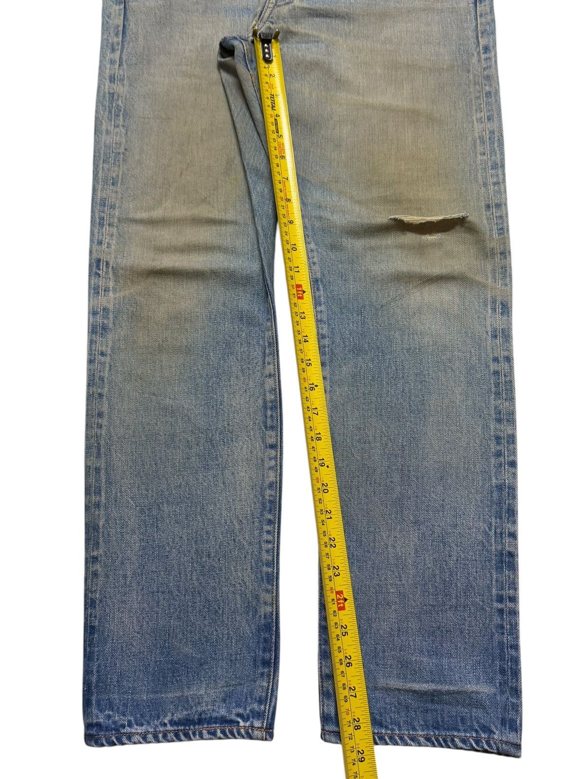 FOB Factory Vintage 90s Japan Fob Factory Selvedge Mud Wash Distress Size US 33 - 12 Thumbnail
