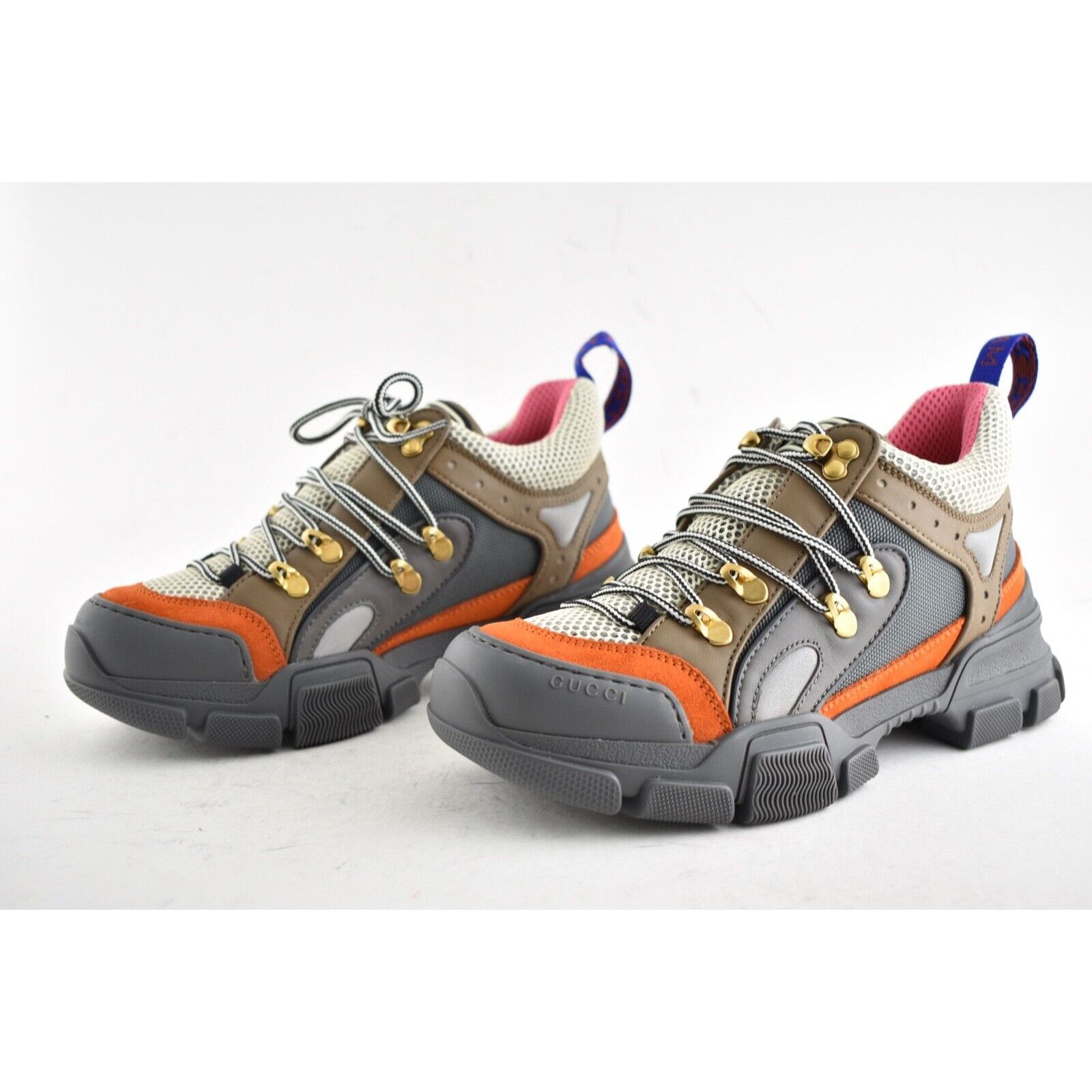 Gucci Gucci Journey Grey Orange Hiker Boot Trainer Sneaker 35.5 Size US 5.5 / IT 35.5 - 8 Thumbnail