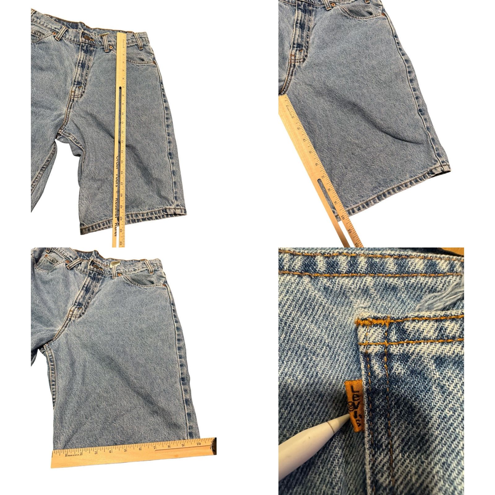 Levi's VINTAGE Levi’s 550 Orange Tab Relaxed Fit Denim Shorts Men’s 33 USA Made 90s Size US 33 - 9 Thumbnail