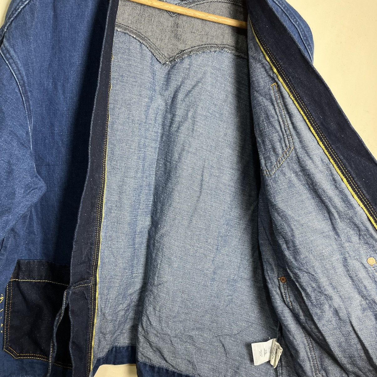 Evisu Evisu Discharged Daicock Insert Selvedge Denim Kimono Size US M / EU 48-50 / 2 - 9 Thumbnail