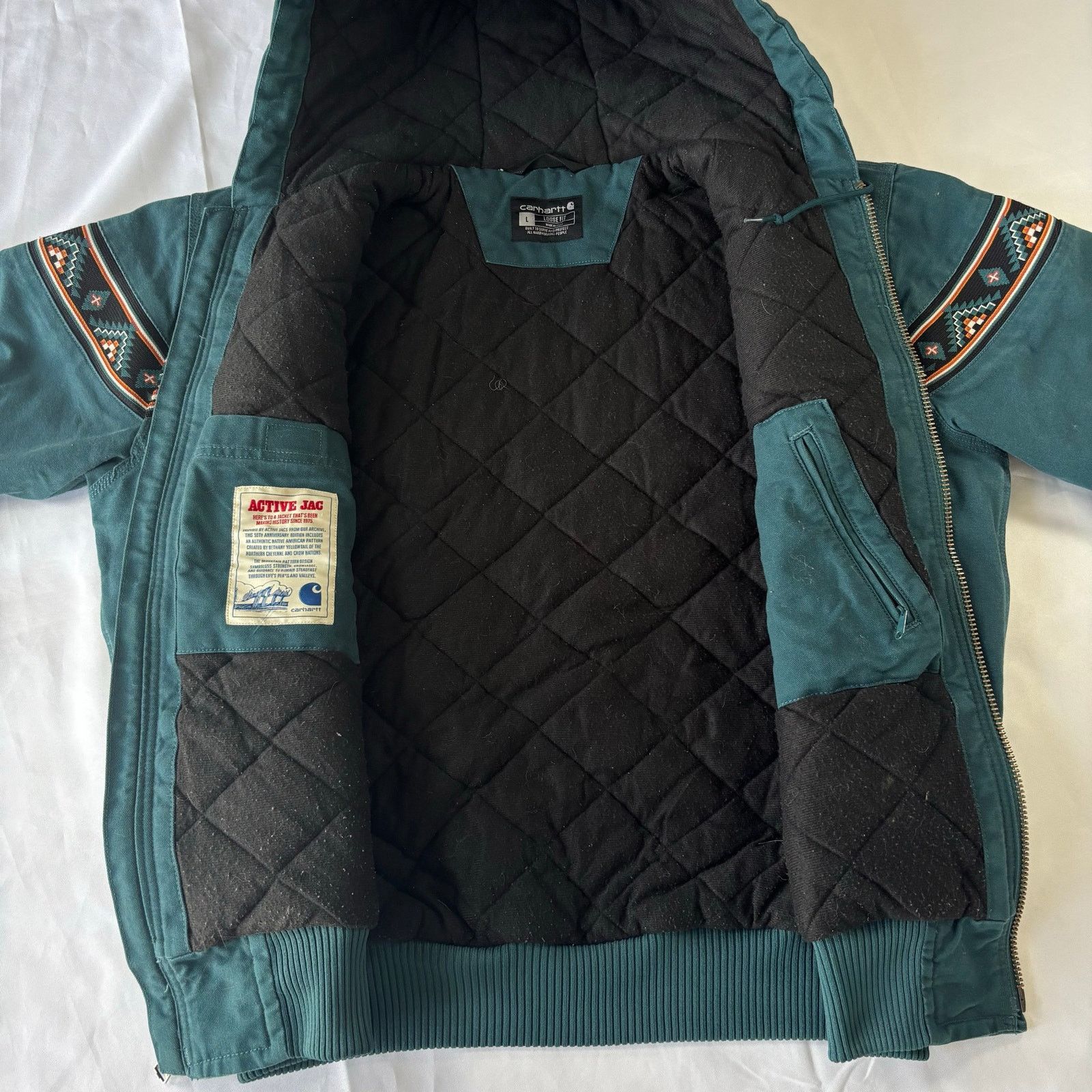 Carhartt Carhartt Bethany Yellowtail Teal Native Pattern Jacket L Size US L / EU 52-54 / 3 - 2 Thumbnail