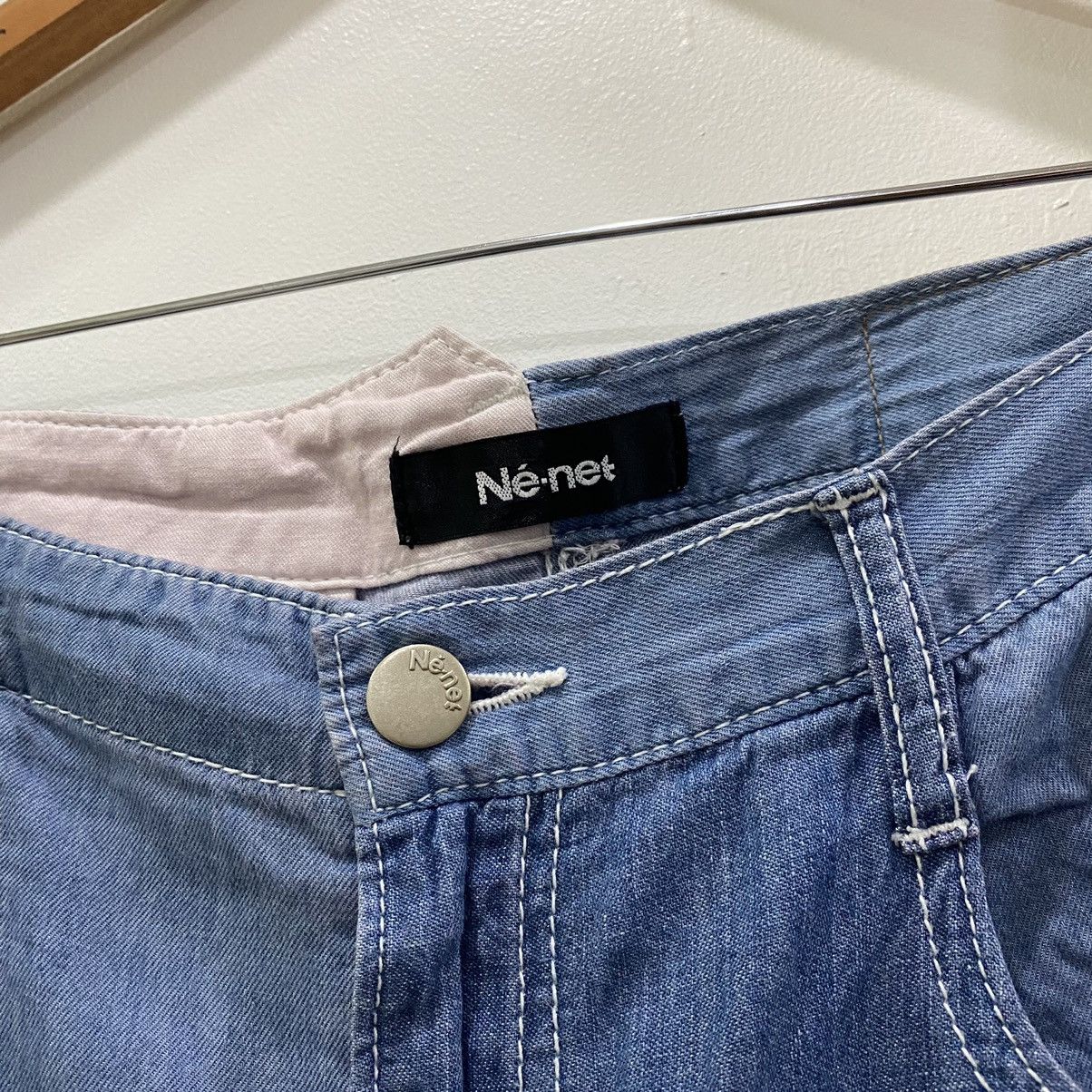 Issey Miyake × Japanese Brand × Ne-Net Ne-net by Issey Miyake Full Print baggy Denim Pants Size US 31 - 6 Thumbnail