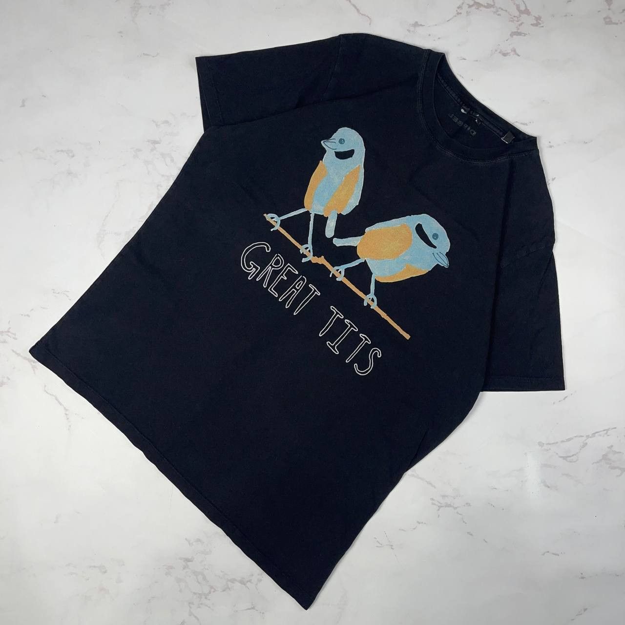 Diesel Diesel Birds “Great Tits” T-Shirt Avant garde Y2K Size L Size US L / EU 52-54 / 3 - 1 Thumbnail