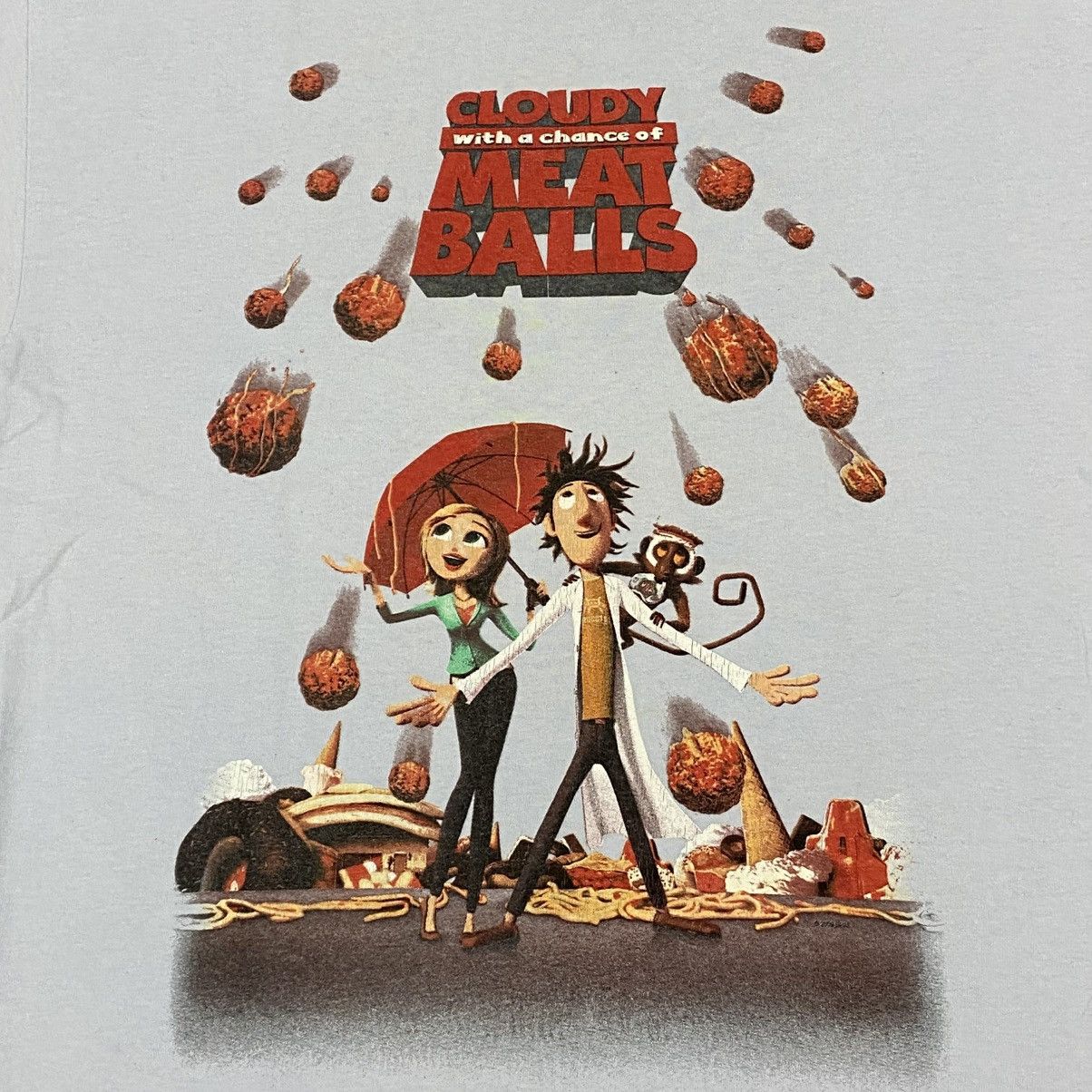 Alstyle × Vintage Vintage Y2K movie cloudy with a chance of meatball animation Size US M / EU 48-50 / 2 - 2 Thumbnail