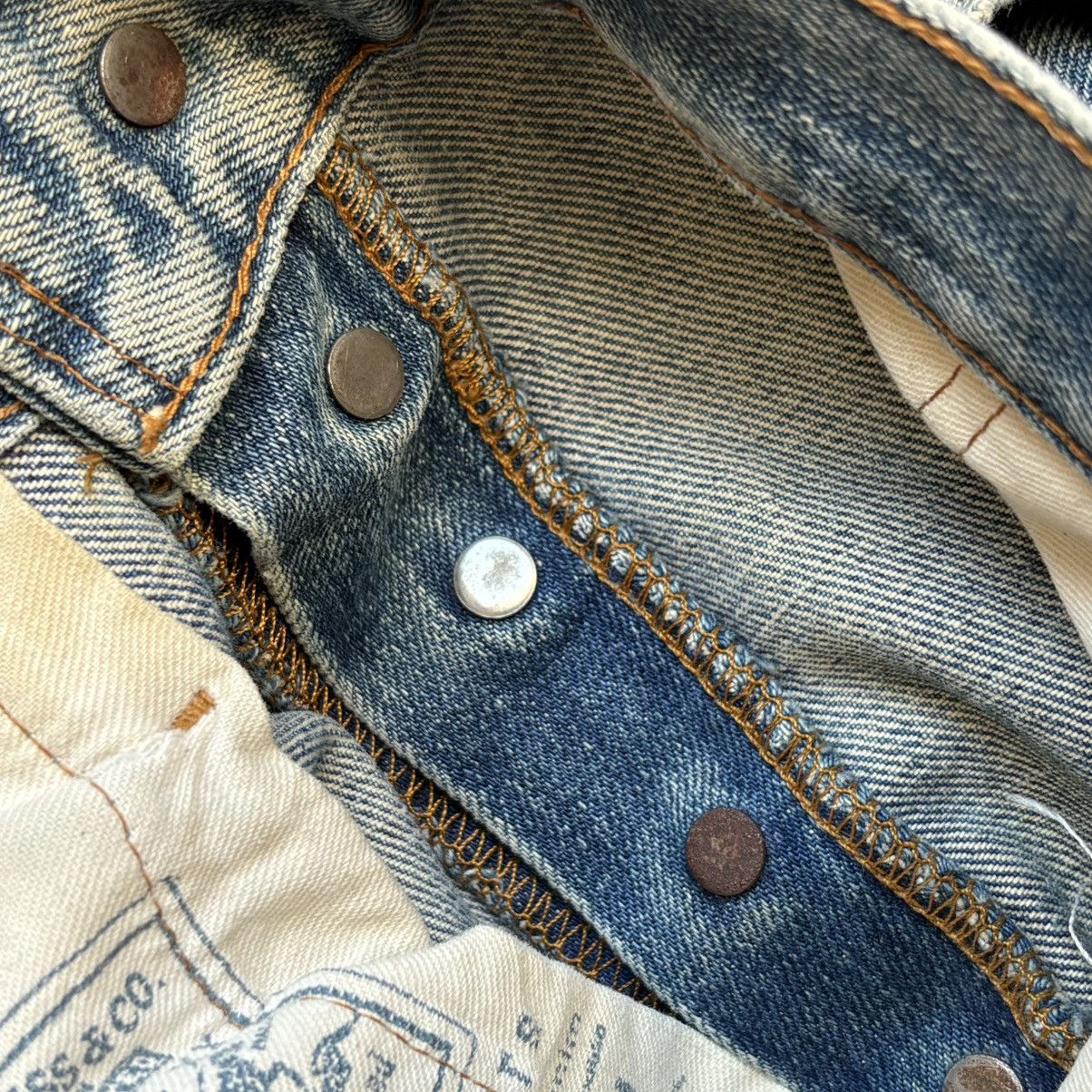 Levi's Vintage Clothing Levi’s LVC Light Blue Big E Repaired Jeans Size 30 Size US 30 / EU 46 - 13 Thumbnail