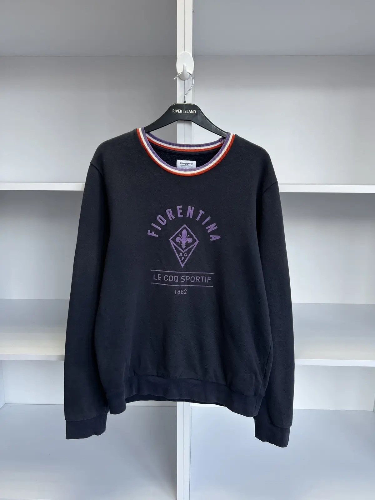 Le Coq Sportif × Vintage Vintage Le Coq Sportif Fiorentina Football Sweatshirt Size US L / EU 52-54 / 3 - 2 Thumbnail