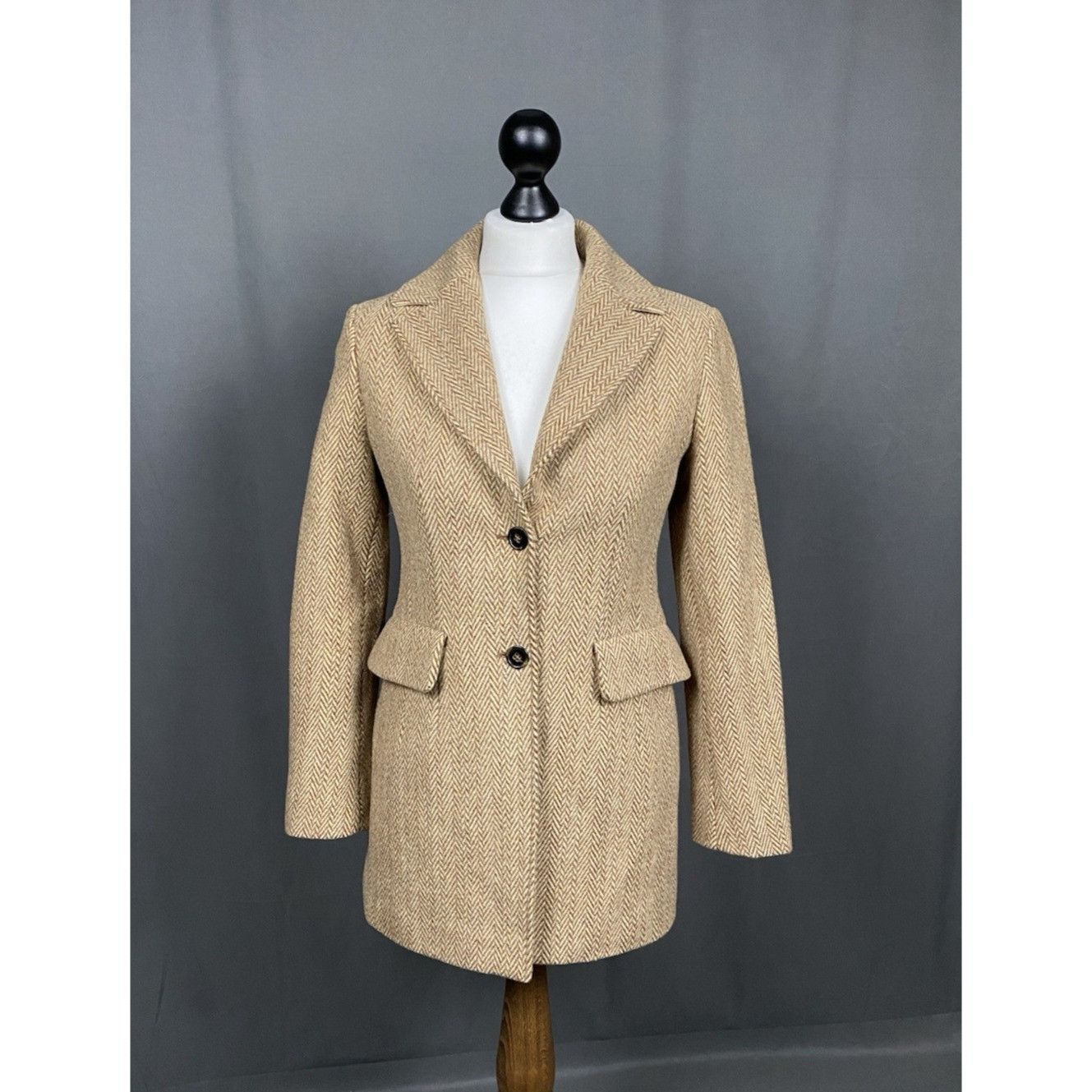 Jil Sander Jil Sander Women's Brown Wool Tailored Overcoat Size 36 Size XS / US 0-2 / IT 36-38 - 1 Thumbnail