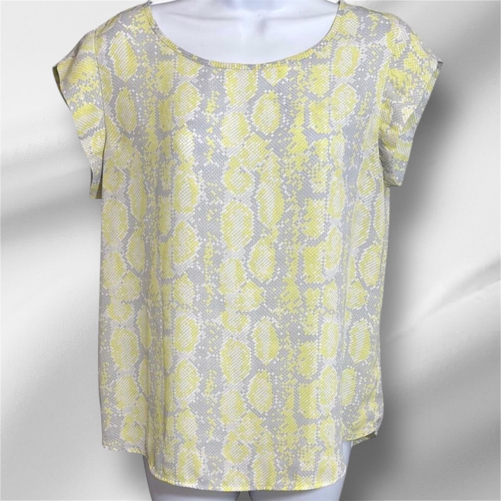 Rachel Zoe Yellow Snake Print Women's Top Size Medium Size M / US 6-8 / IT 42-44 - 1 Thumbnail