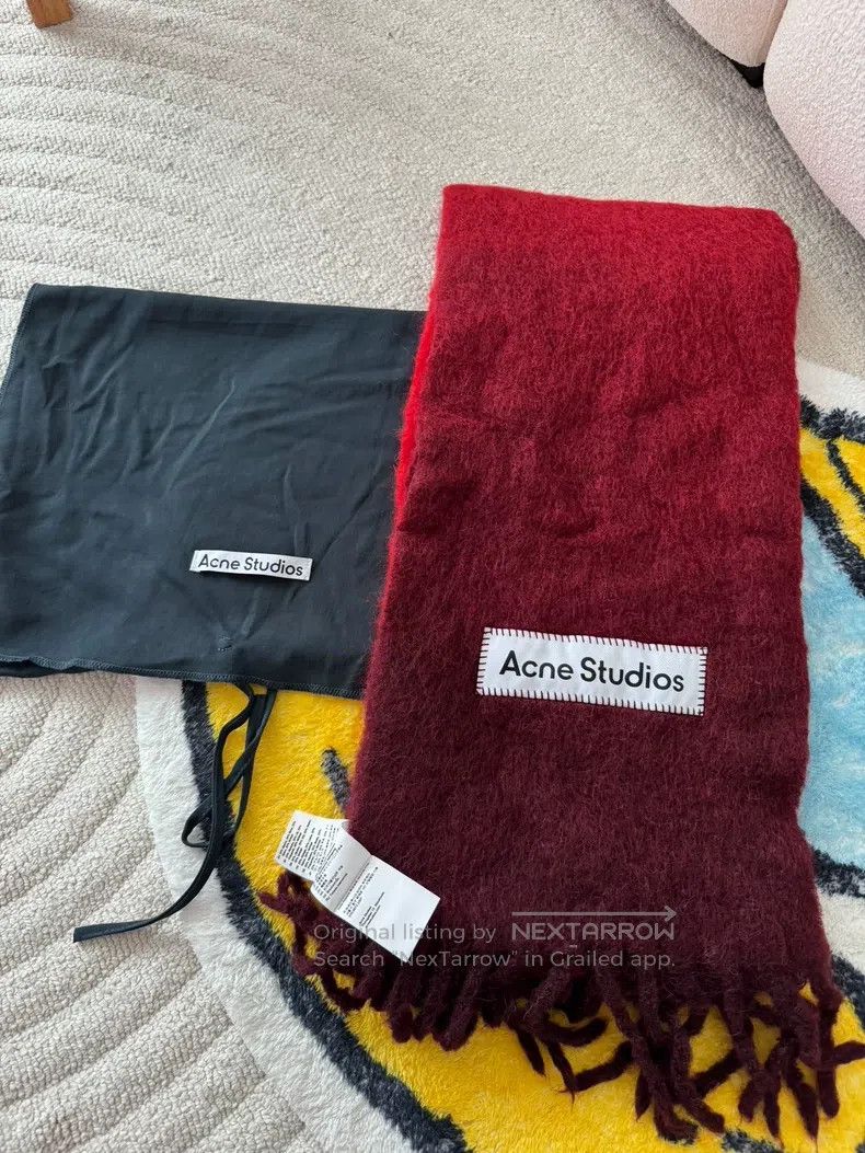 Acne Studios Red Gradient Scarf